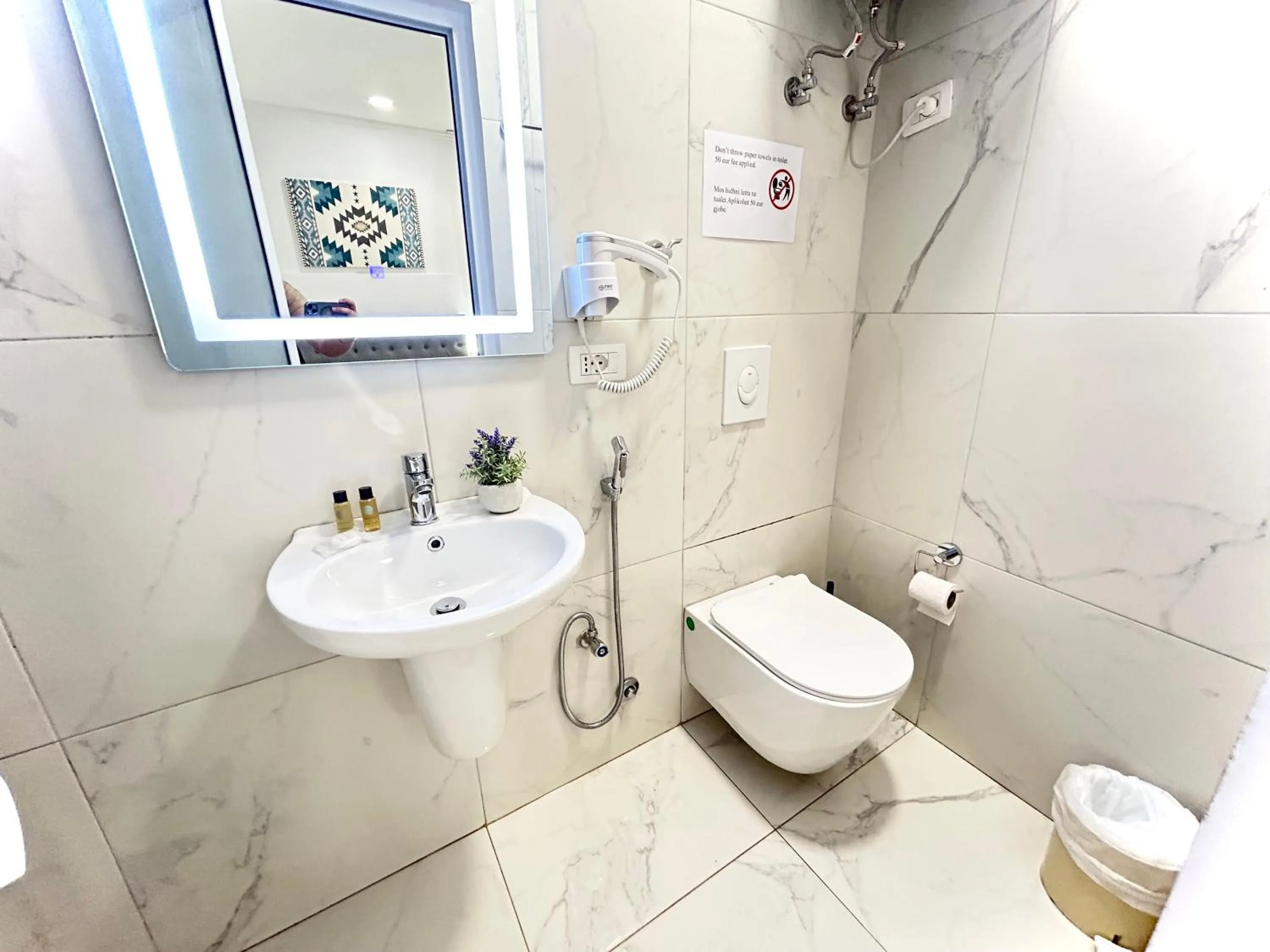 Toilet in Tirana Square Hotel