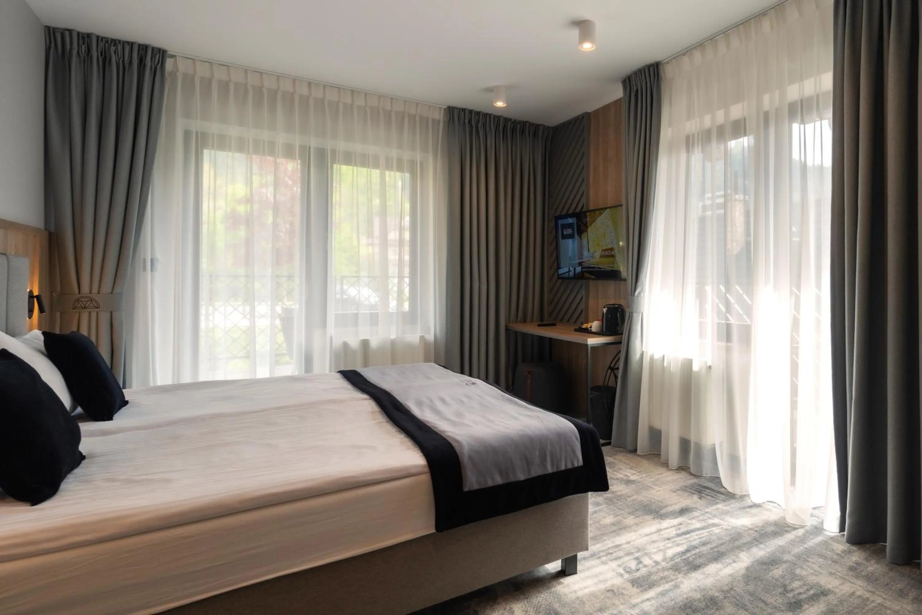 Bed in Wielka Krokiew Residence&SPA - Zakopane - JACUZZI, SAUNA, TĘŻNIA SOLANKOWA, SPA, GRILL