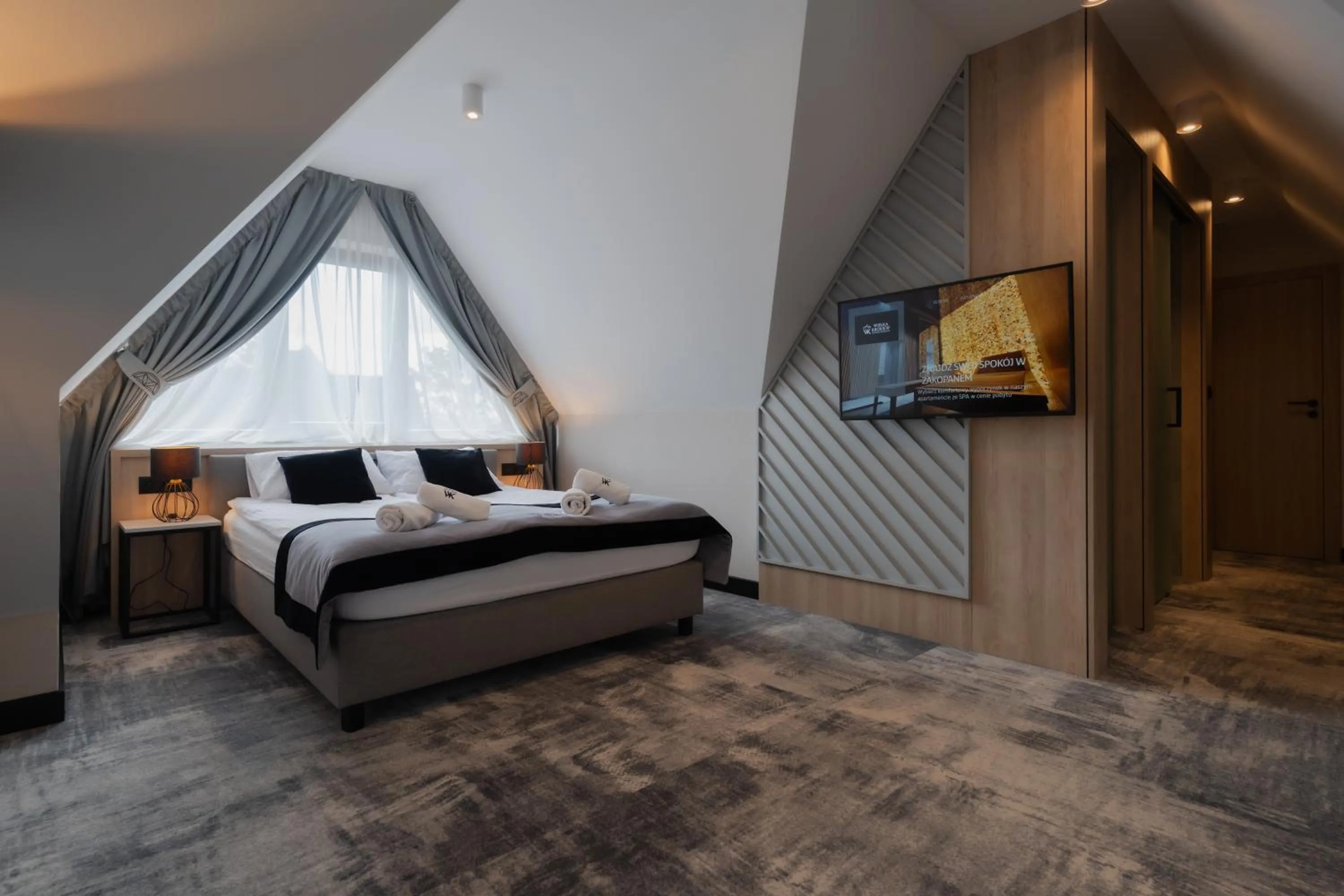 Bed in Wielka Krokiew Residence&SPA - Zakopane - JACUZZI, SAUNA, TĘŻNIA SOLANKOWA, SPA, GRILL