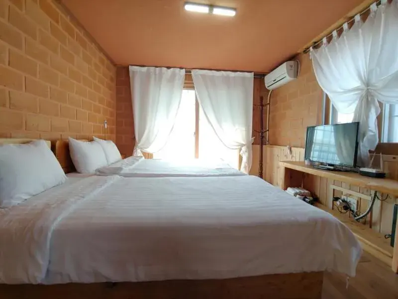 Bed in Jeju Hanibaram Pension Bed in Jeju Hanibaram Pension