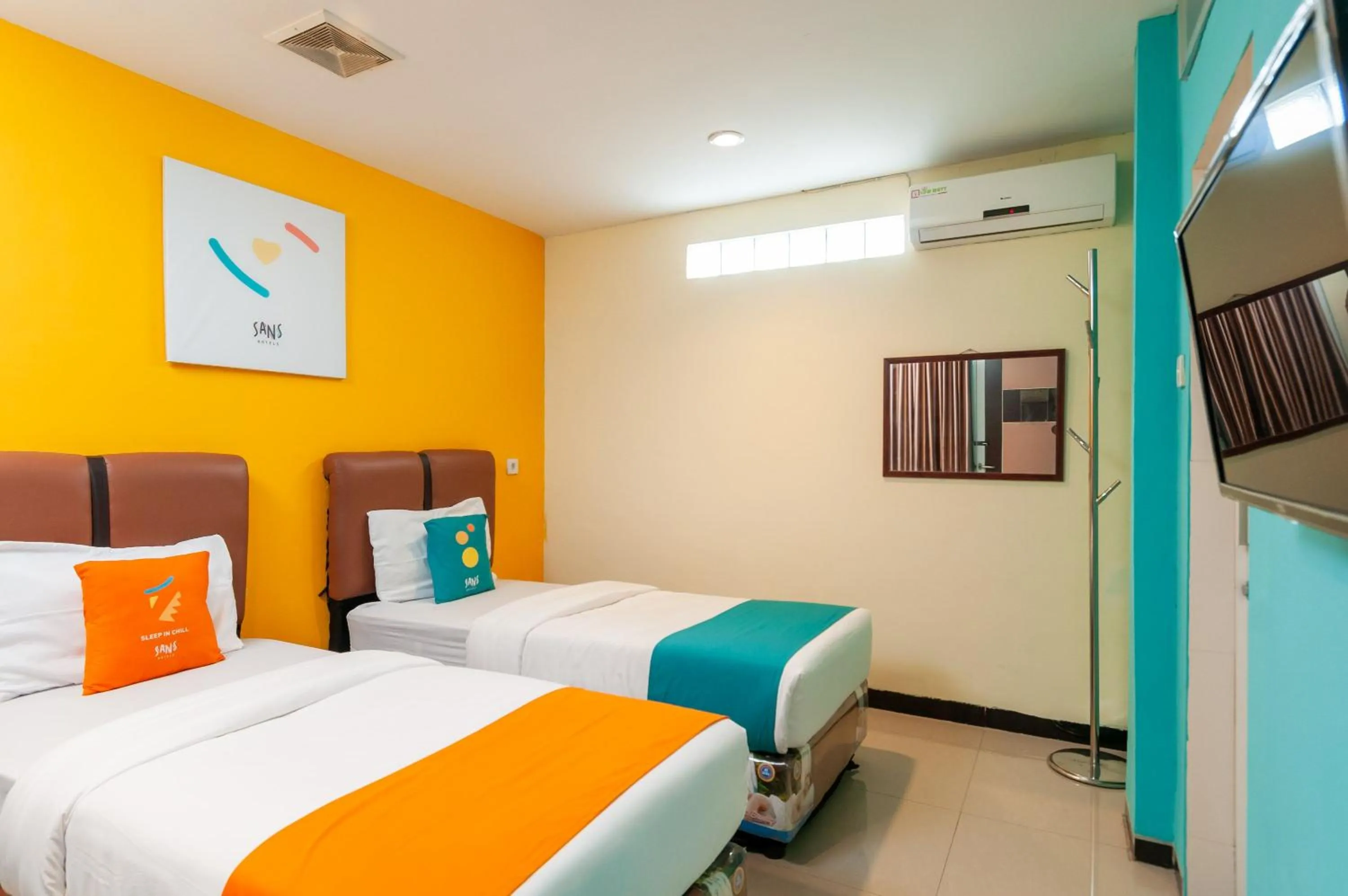 Bedroom, Bed in Sans Hotel Finest Medan