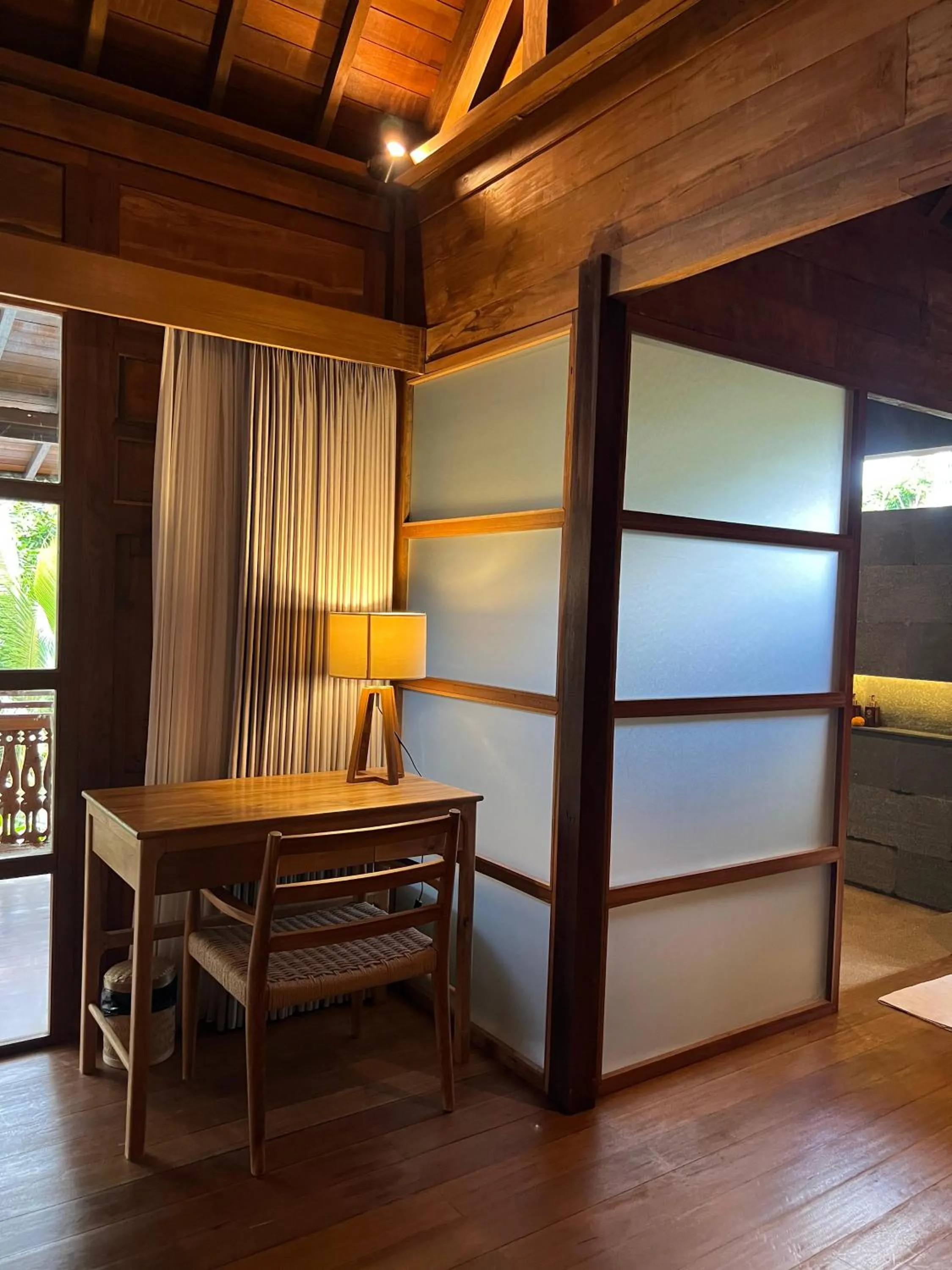 Seating area in RUMAH KAYU RESORT