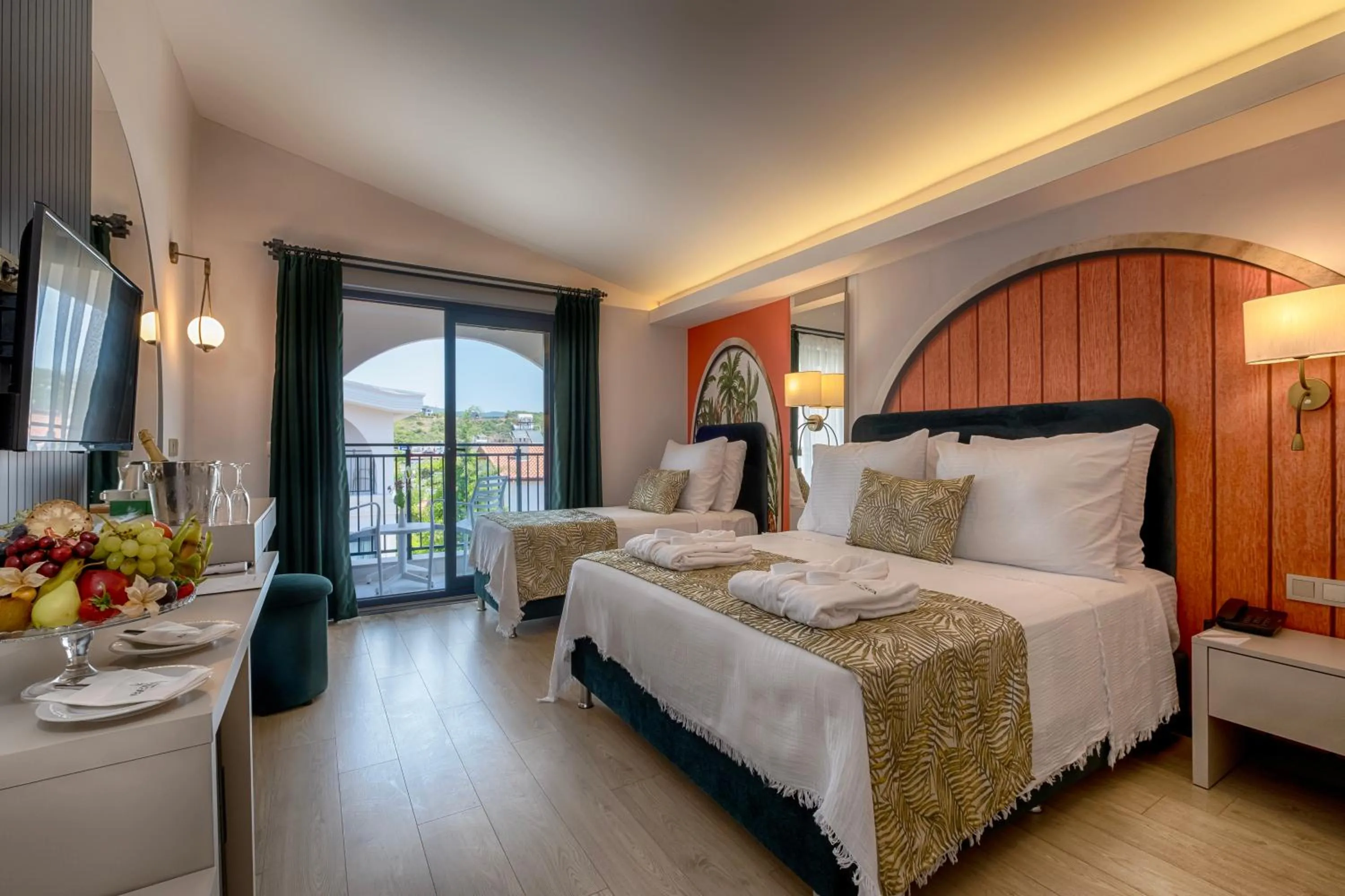 Bed in La Benata Beach Hotel