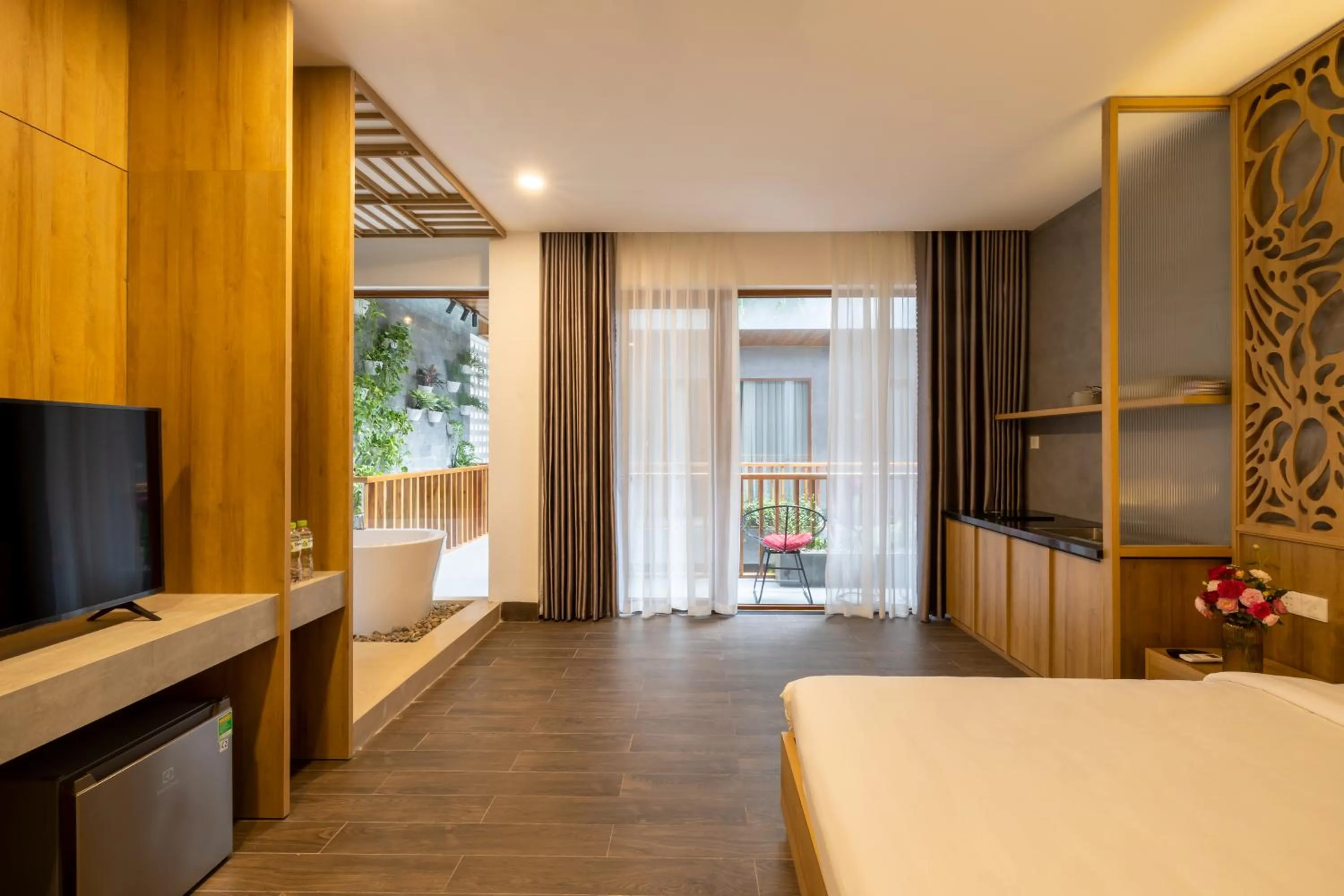 Bed in Moon Sun Boutique Villa Hotel