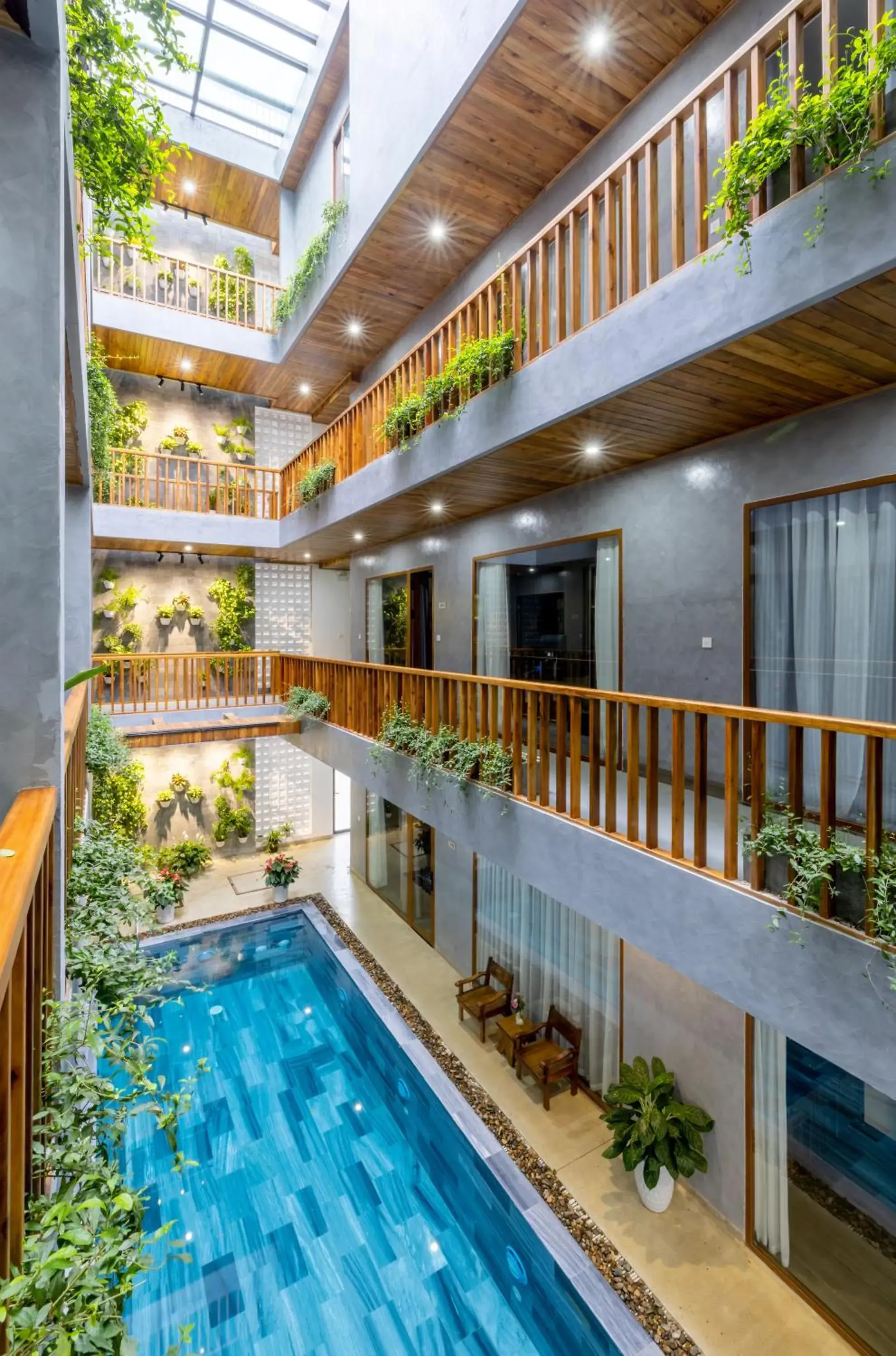 Pool view in Moon Sun Boutique Villa Hotel Pool view in Moon Sun Boutique Villa Hotel