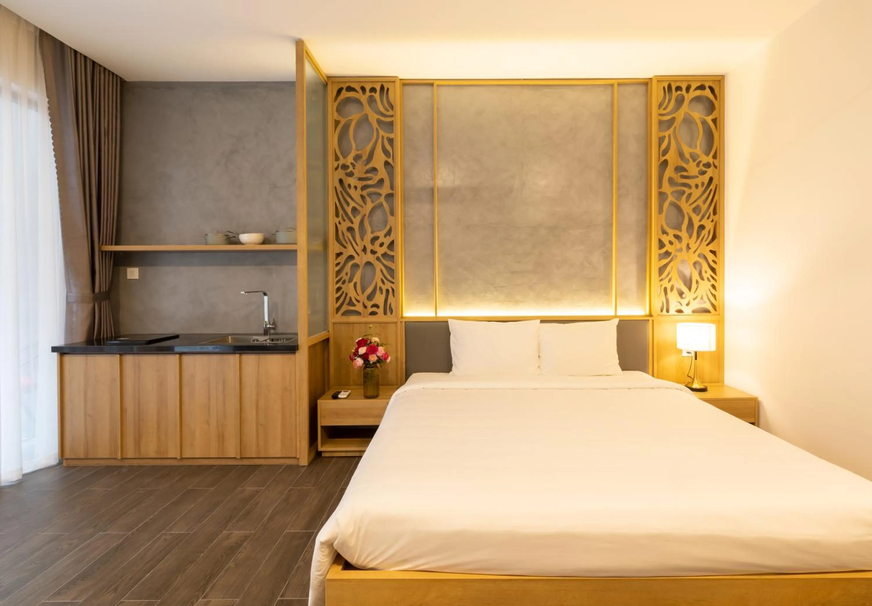 Bed in Moon Sun Boutique Villa Hotel