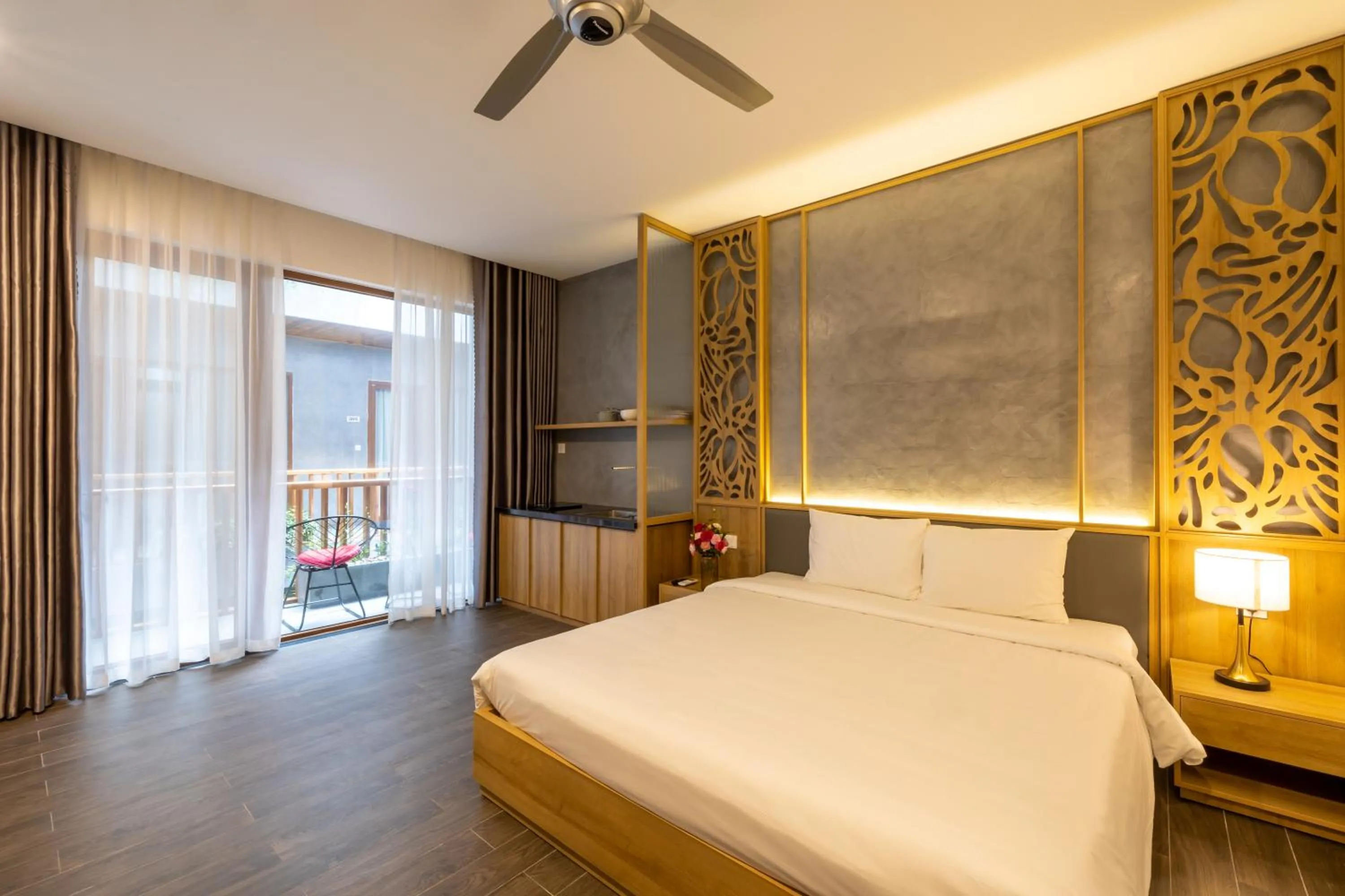 Bed in Moon Sun Boutique Villa Hotel