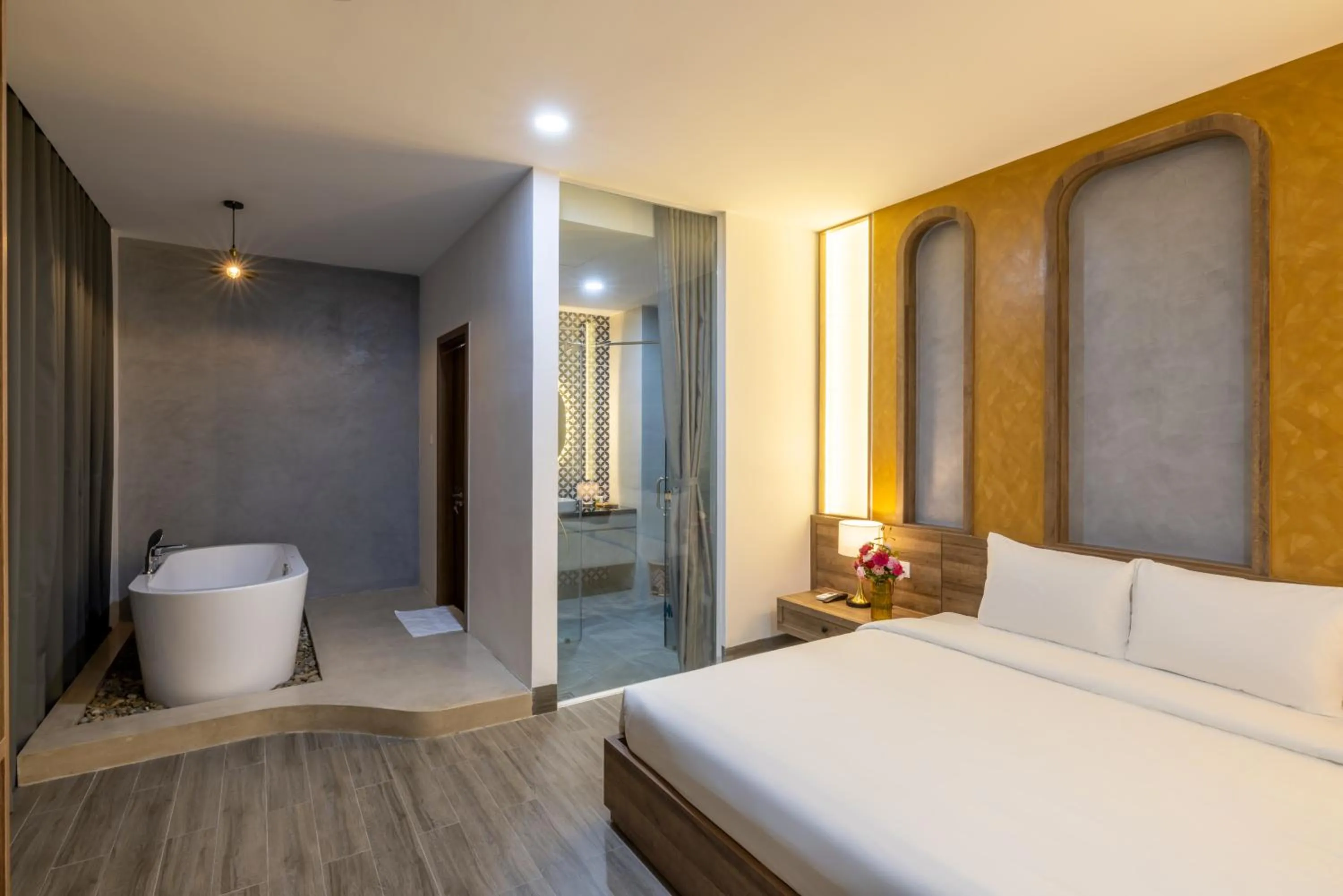 Bed in Moon Sun Boutique Villa Hotel