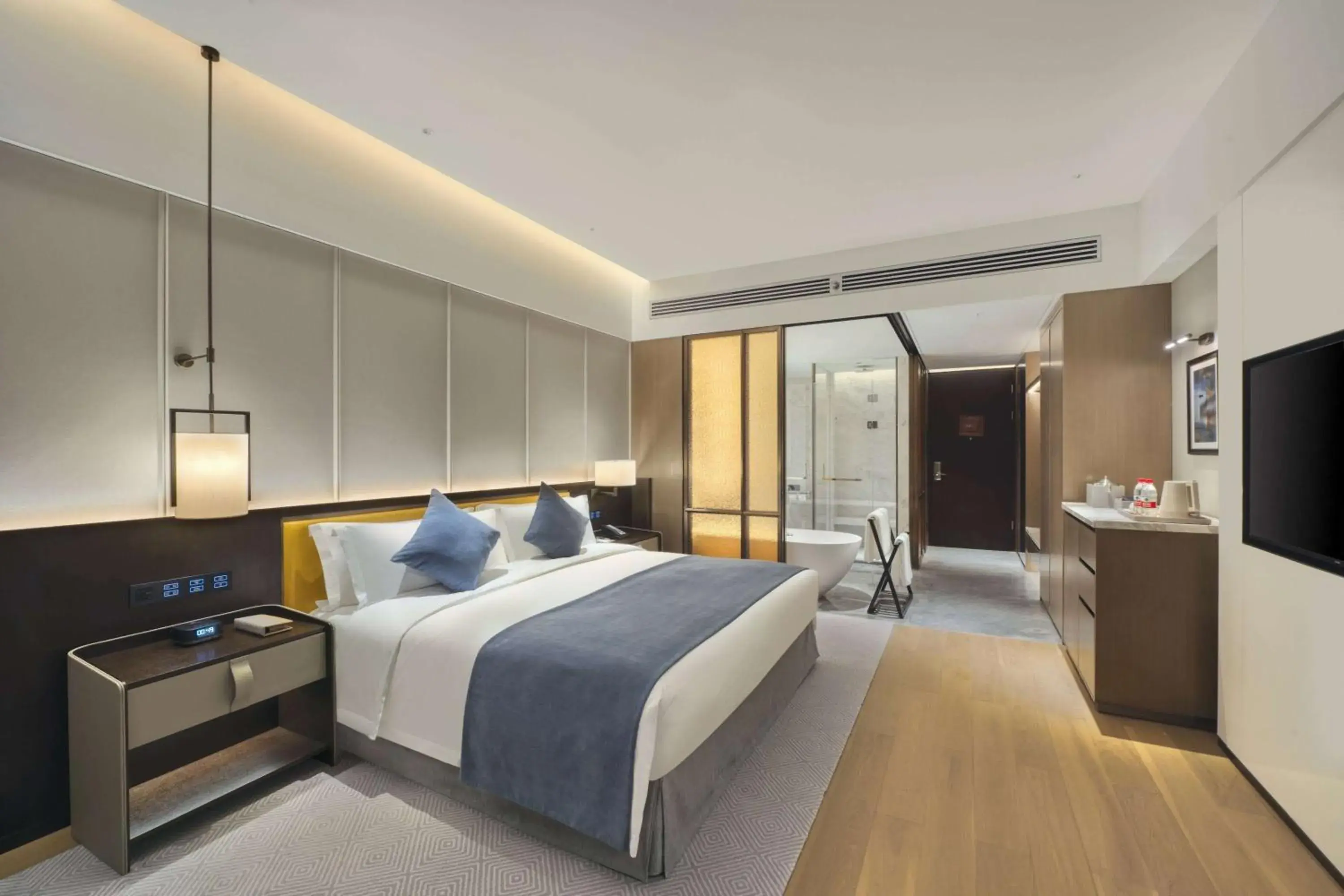 Photo of the whole room, Bed in Wyndham Xiong'an Photo of the whole room, Bed in Wyndham Xiong'an