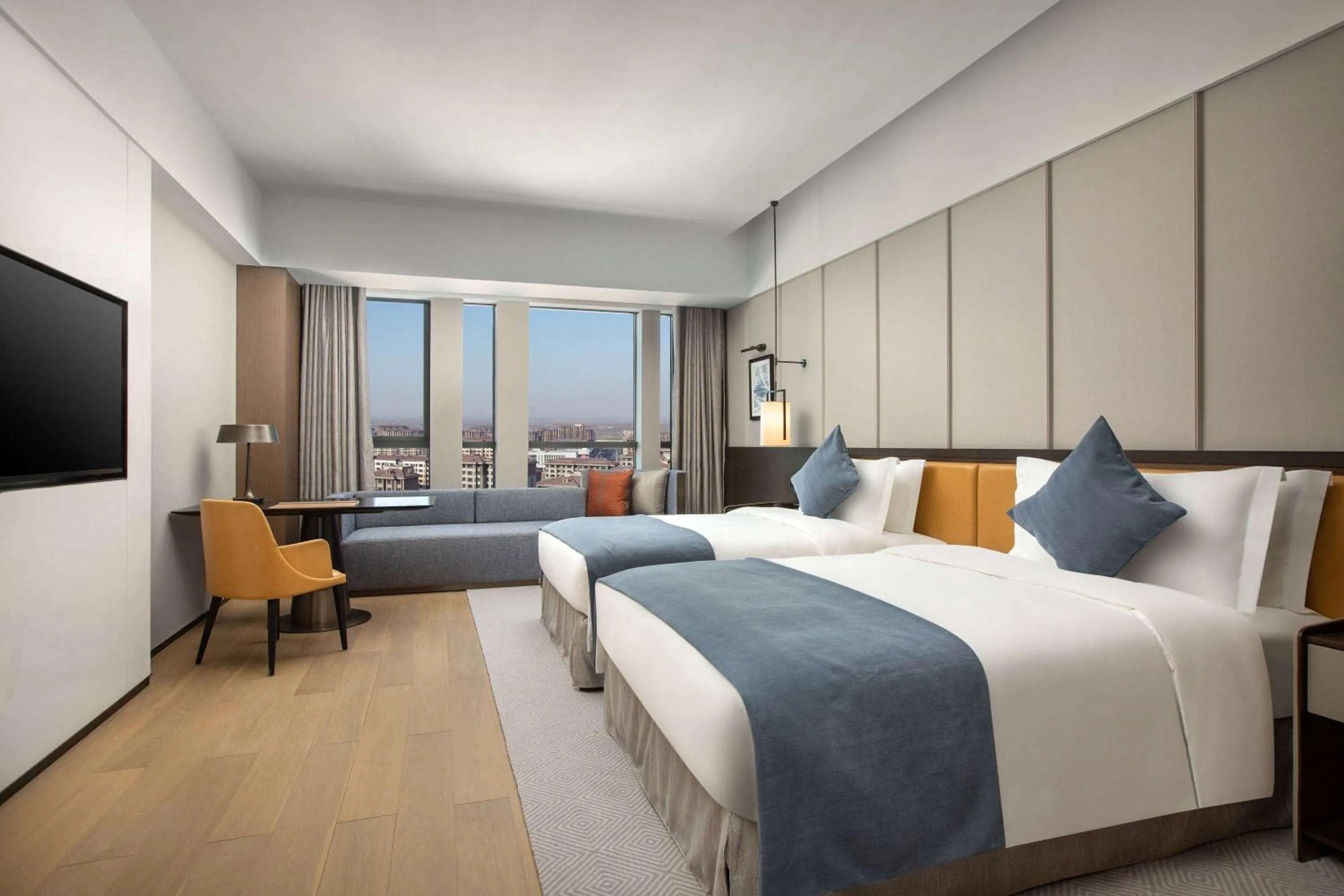 Photo of the whole room, Bed in Wyndham Xiong'an