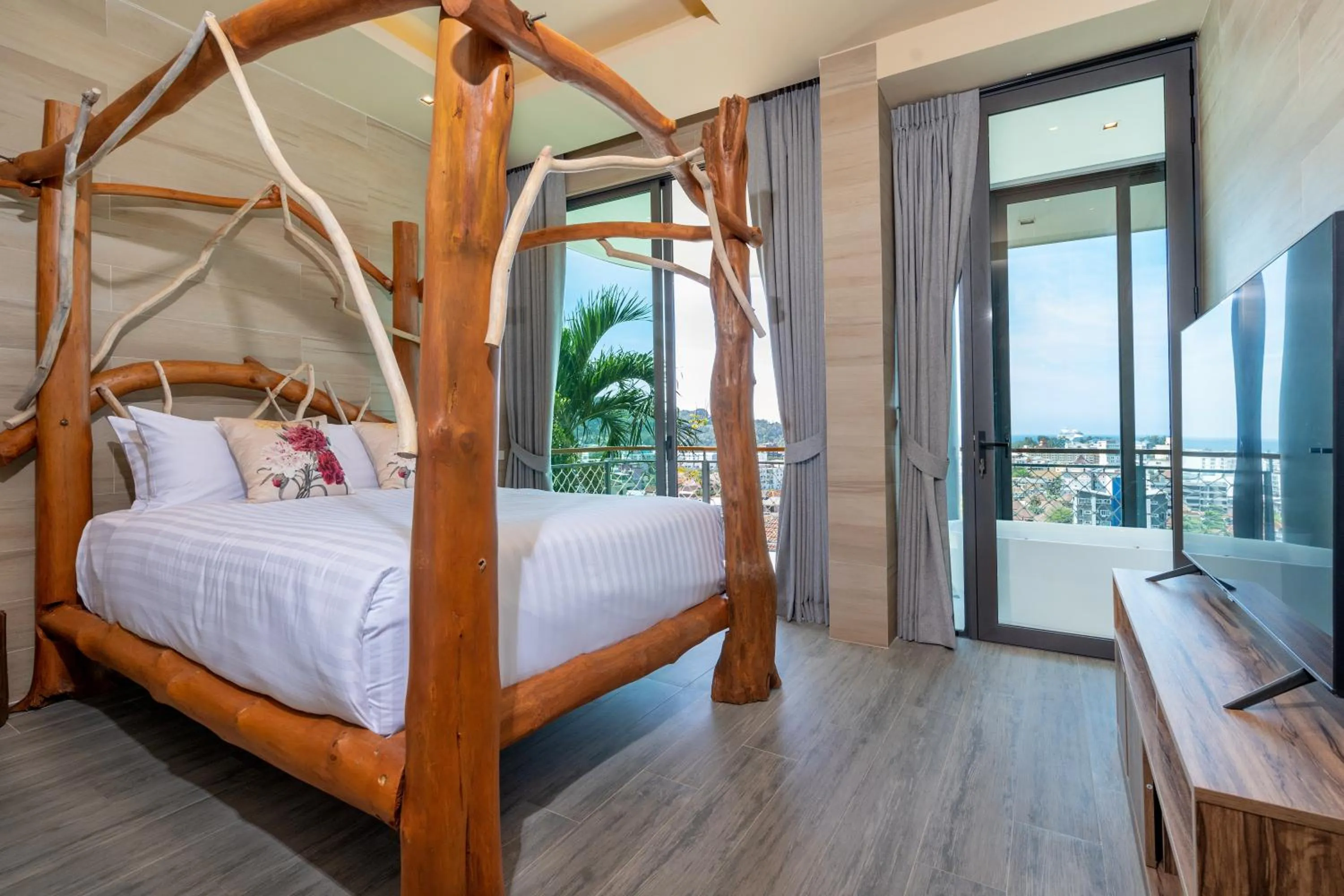 Bed in Three Monkeys Villas