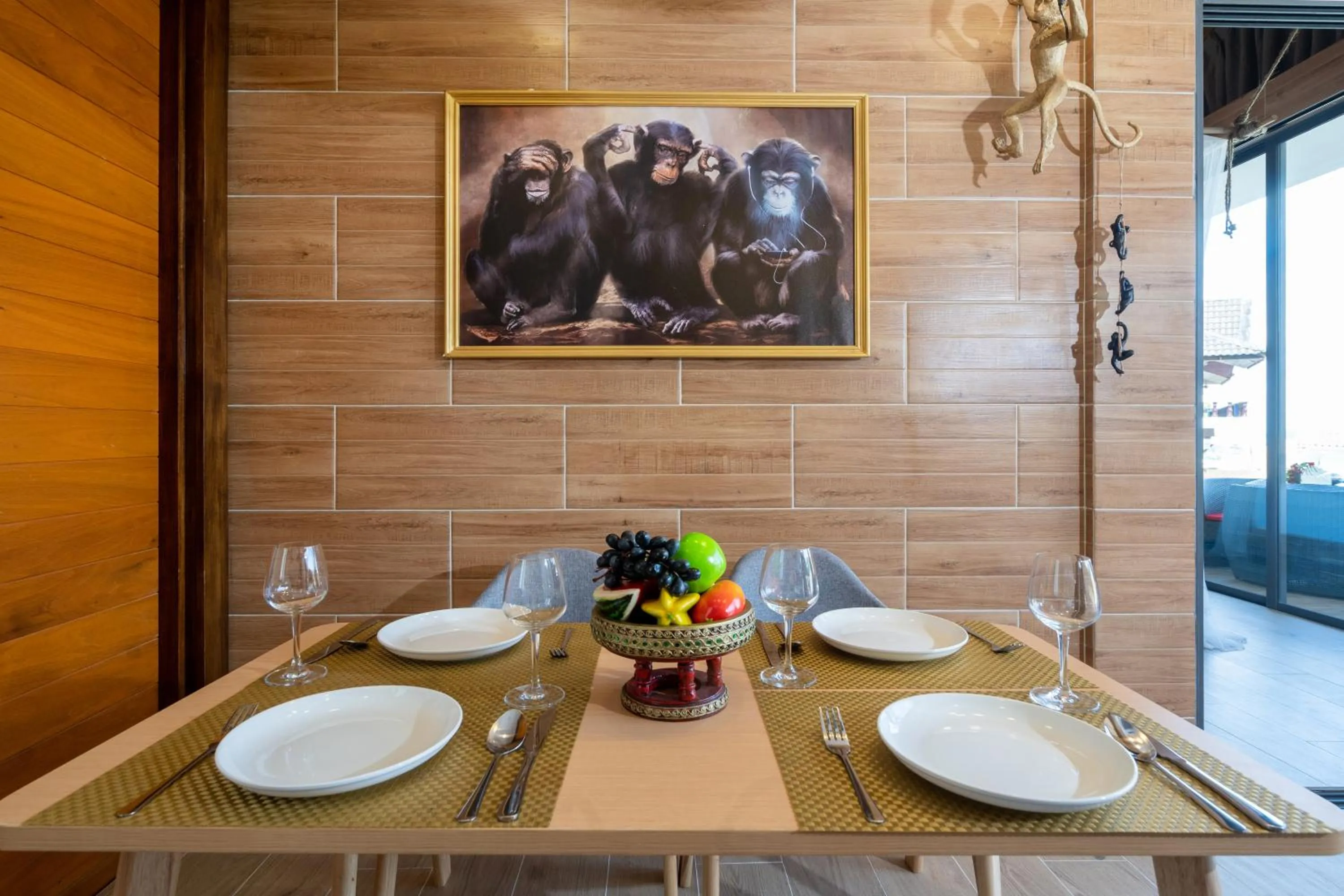 Dining area in Three Monkeys Villas