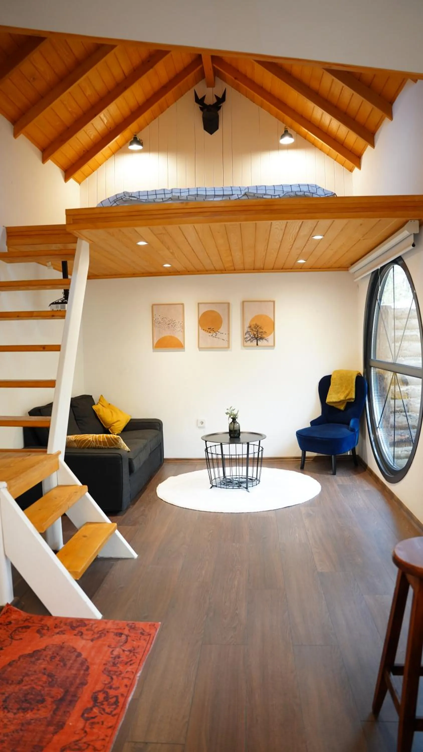 Living room in Pentalow Cabin