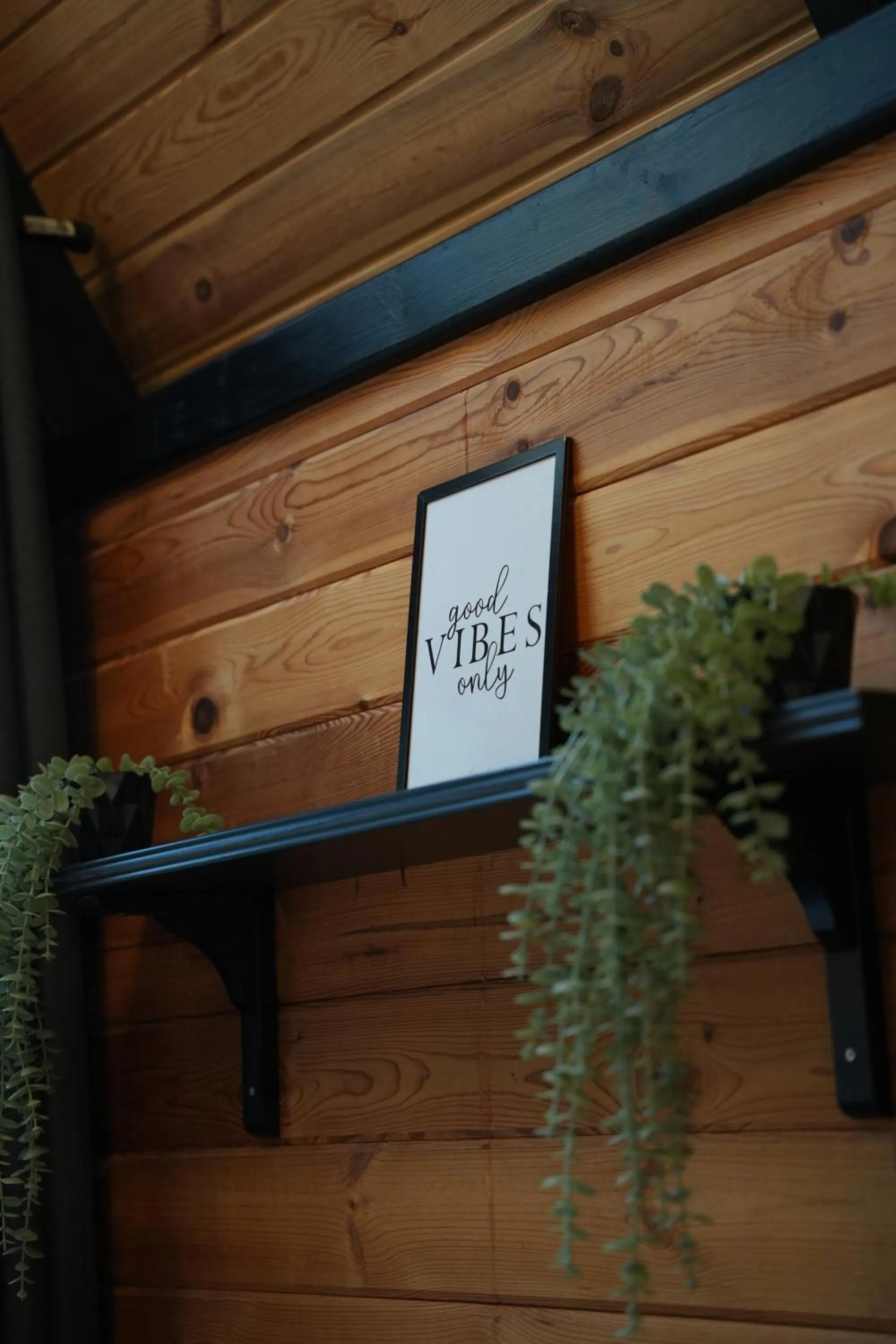 Text overlay in Pentalow Cabin