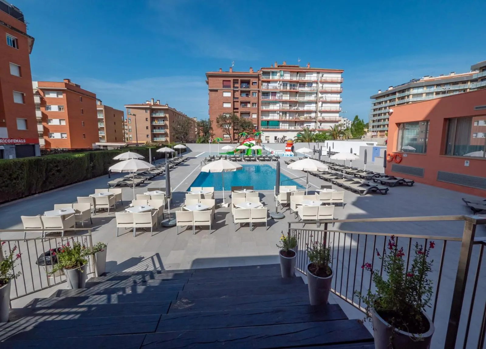 Pool view in Fenals Garden