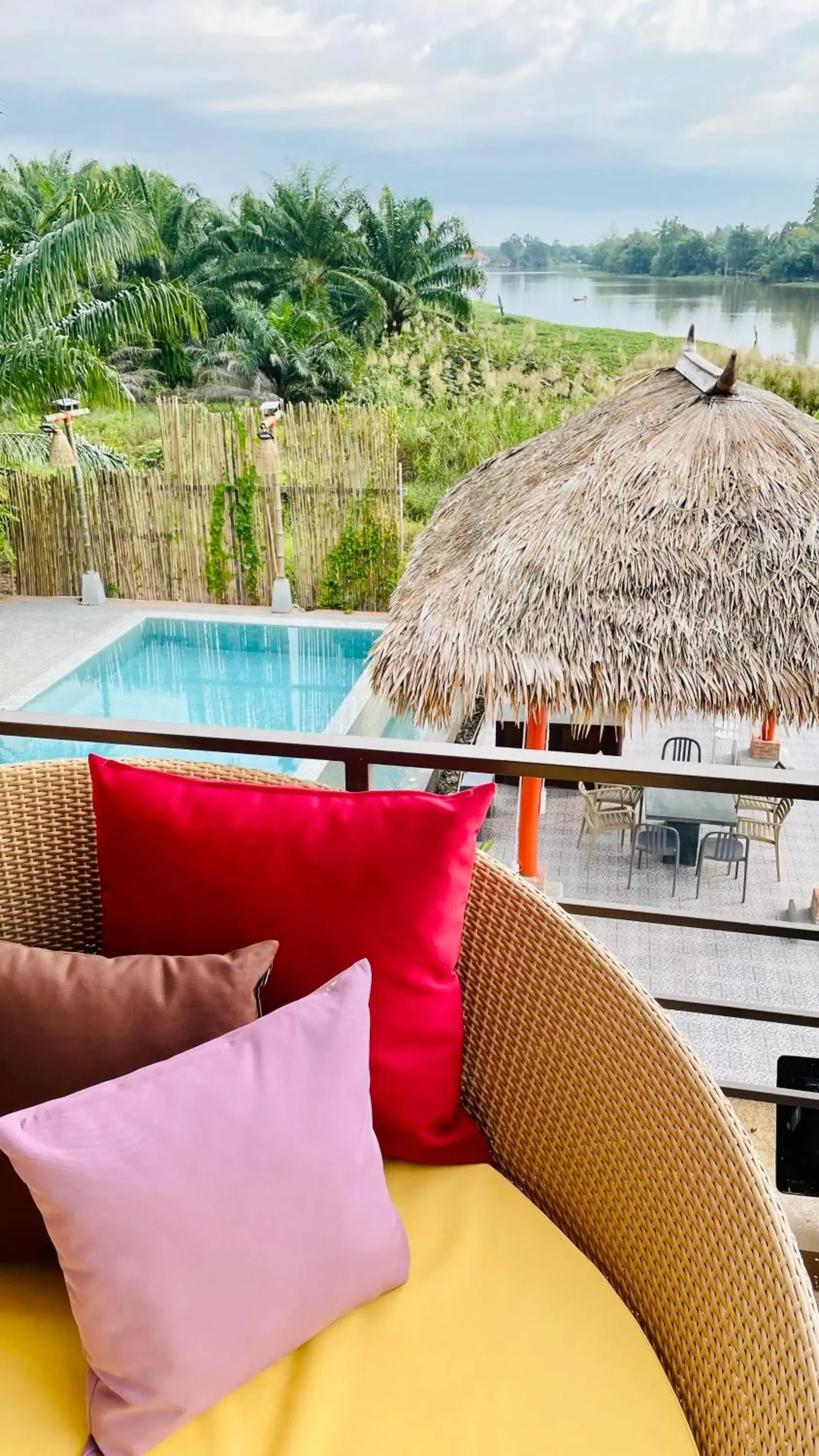 Pool view in Canal Village Pakpra Phatthalung Pool view in Canal Village Pakpra Phatthalung