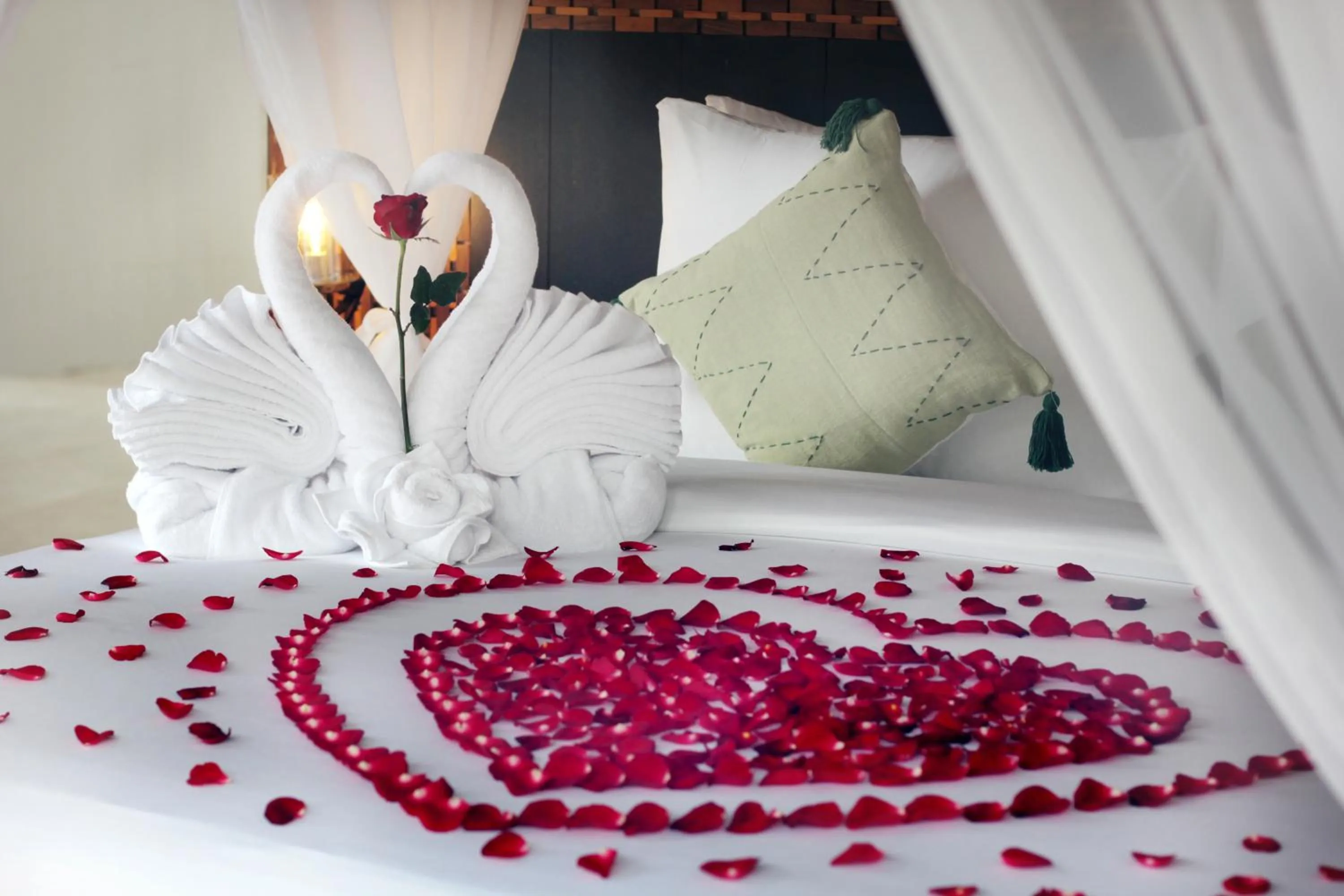 Bed in The Tirta Sari Villas