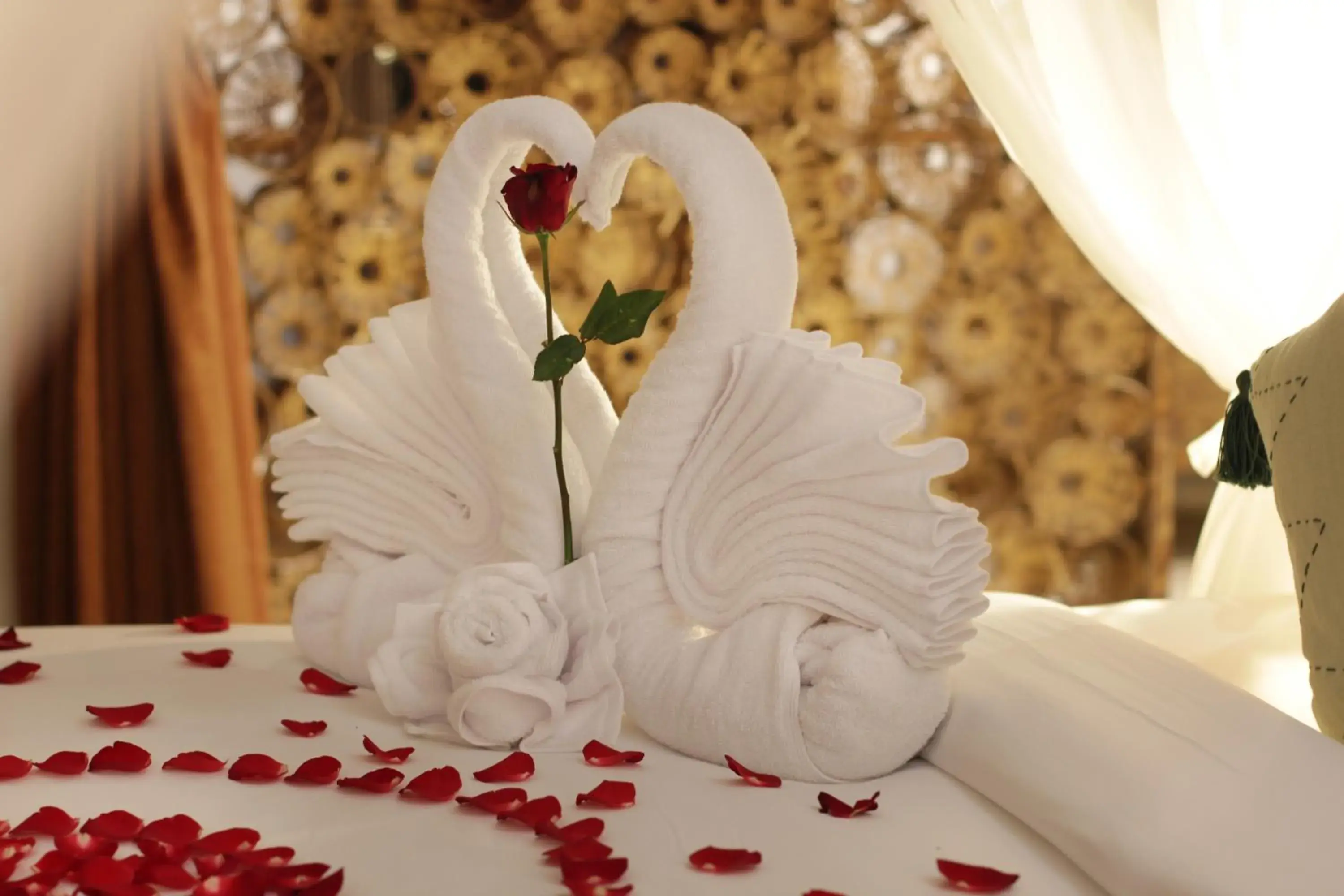 Bed in The Tirta Sari Villas Bed in The Tirta Sari Villas