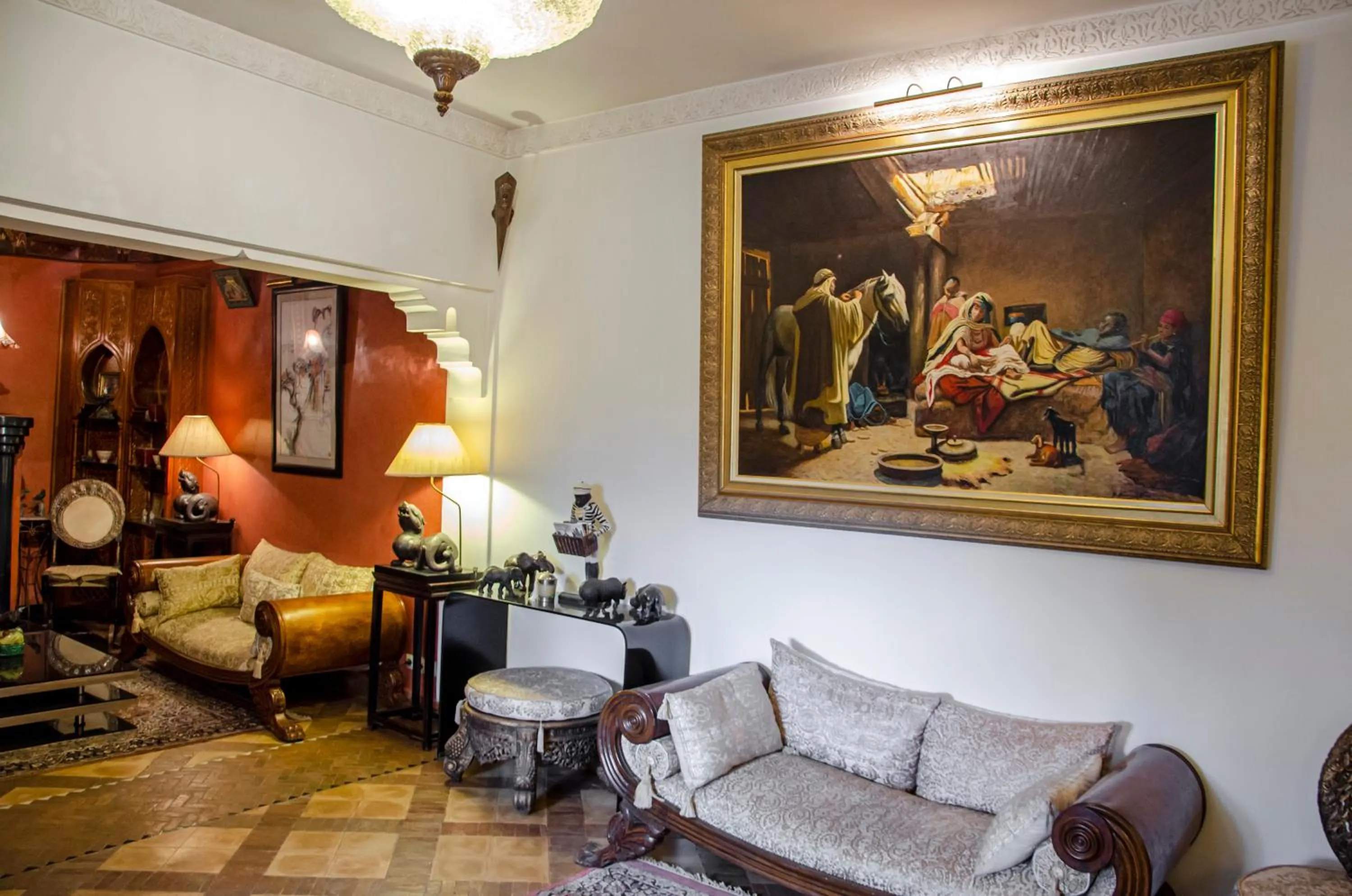 Seating area in Riad Esmeralda