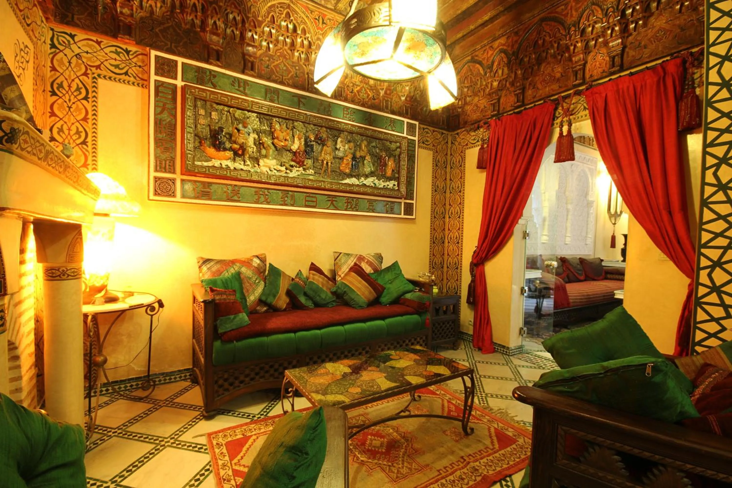 Living room in Riad Esmeralda