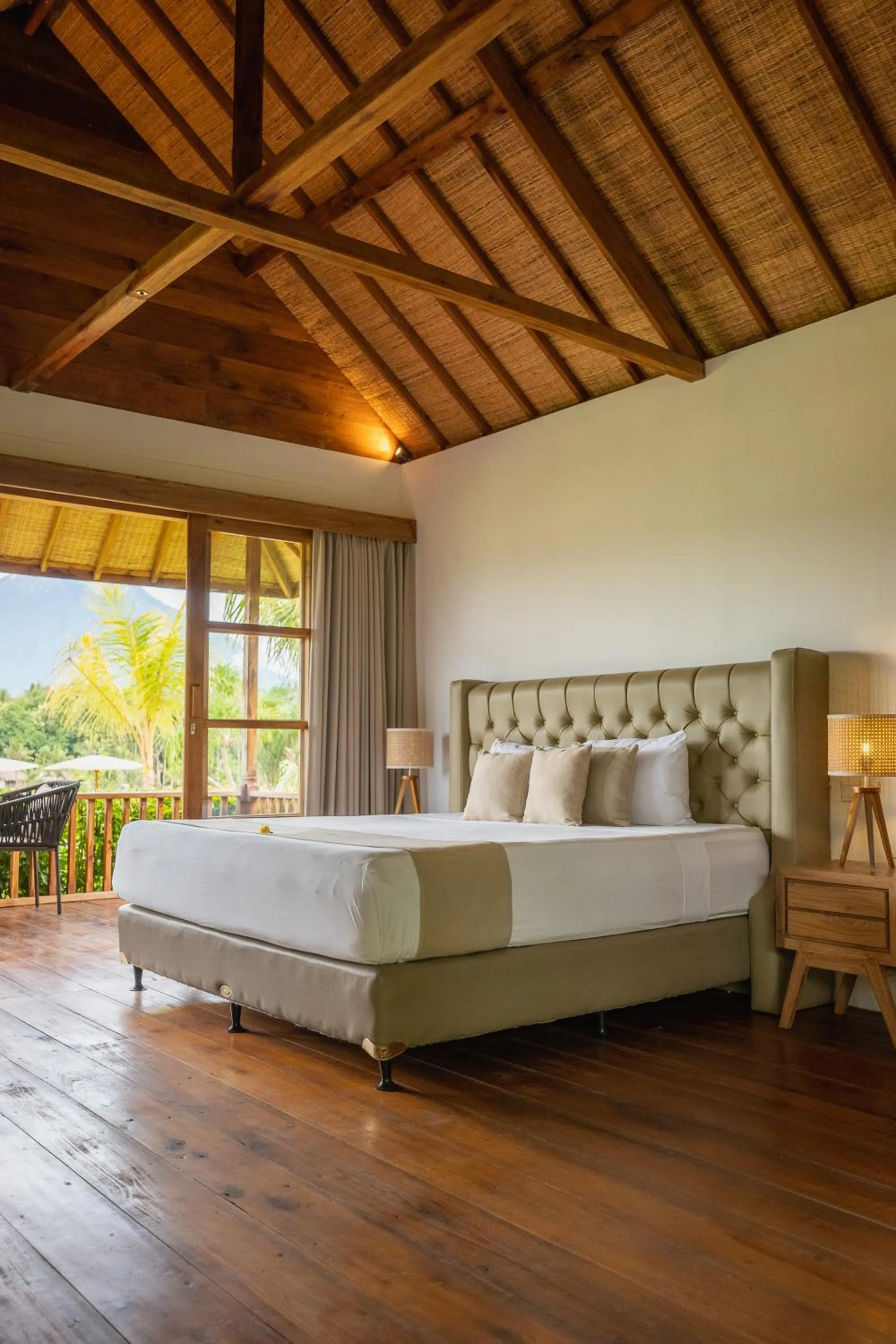 Bed in East Bali Volcano View Resort & Spa - Adults Only Area