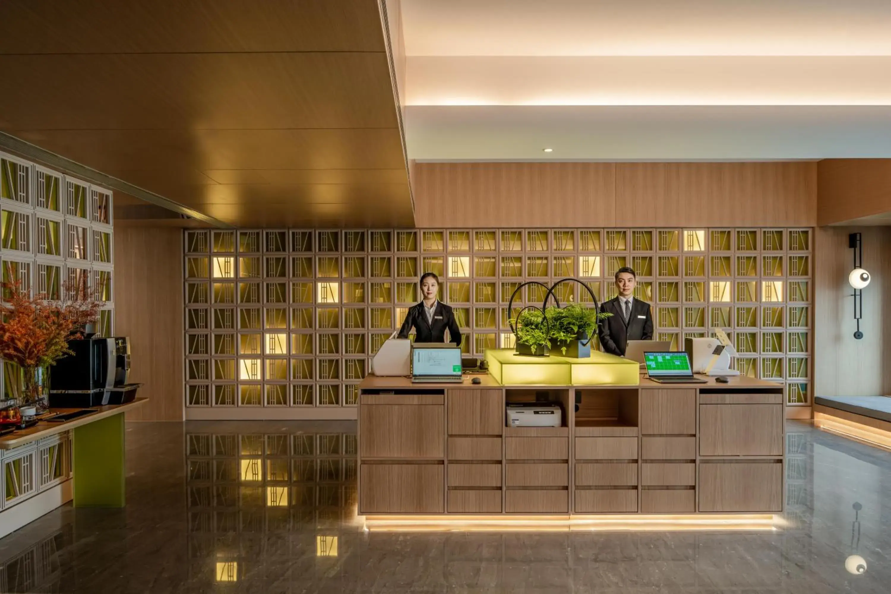 Lobby or reception in Pagoda Hotel Chengdu Taikoo Li Lobby or reception in Pagoda Hotel Chengdu Taikoo Li