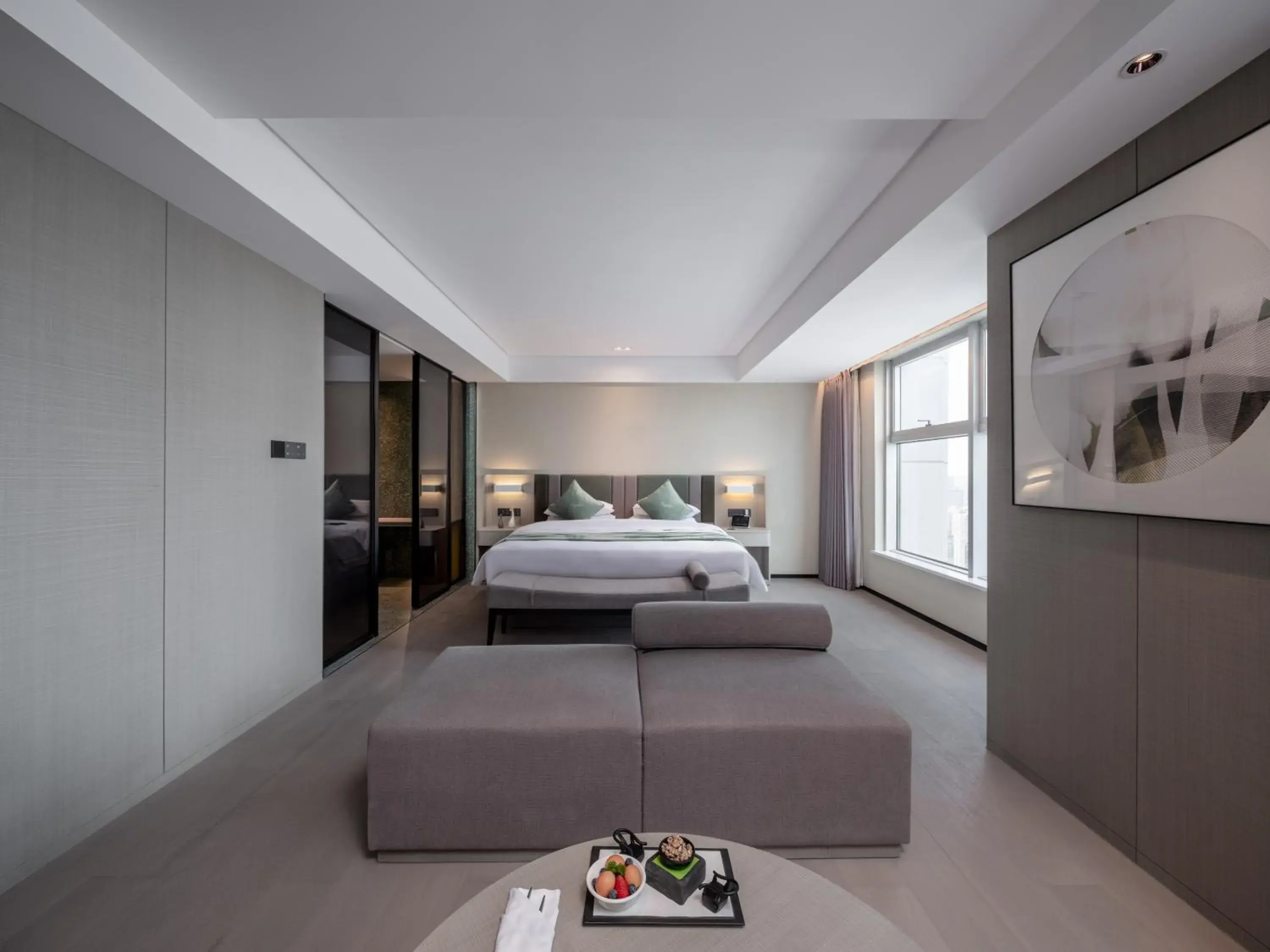 Bed in Pagoda Hotel Chengdu Taikoo Li Bed in Pagoda Hotel Chengdu Taikoo Li