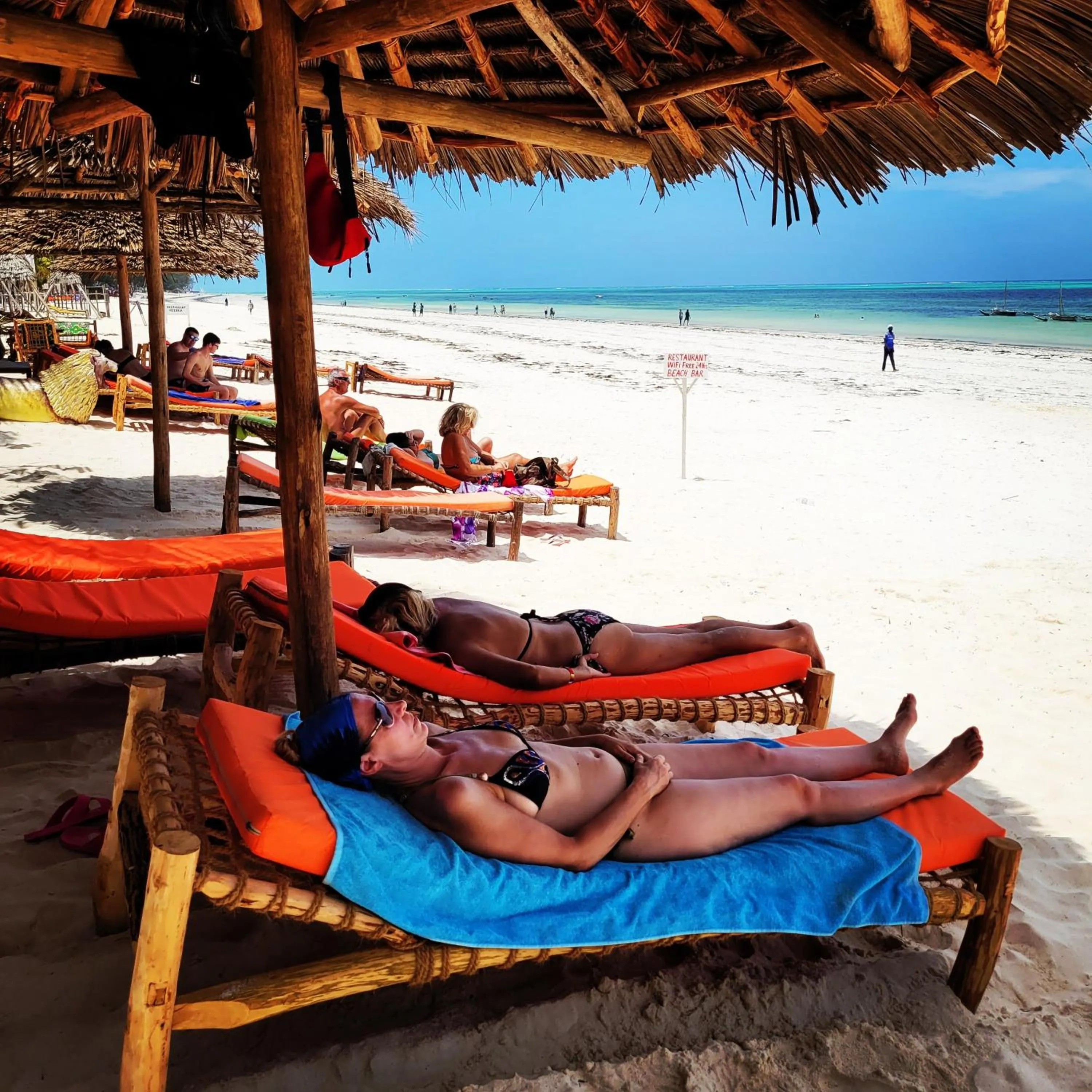 sunbed in Sipano Beach Lodge Kiwengwa