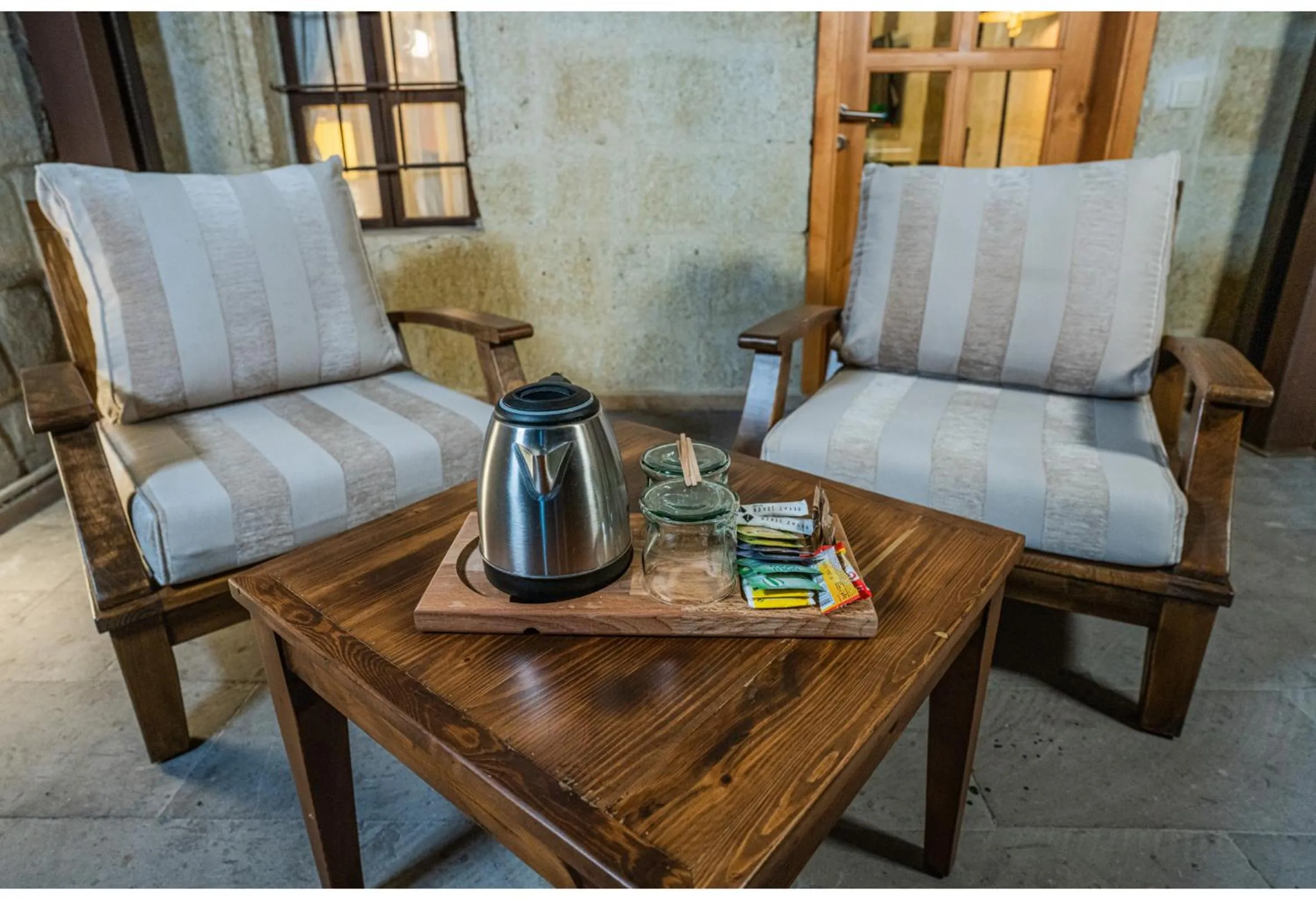 Seating area in Bala Cave House