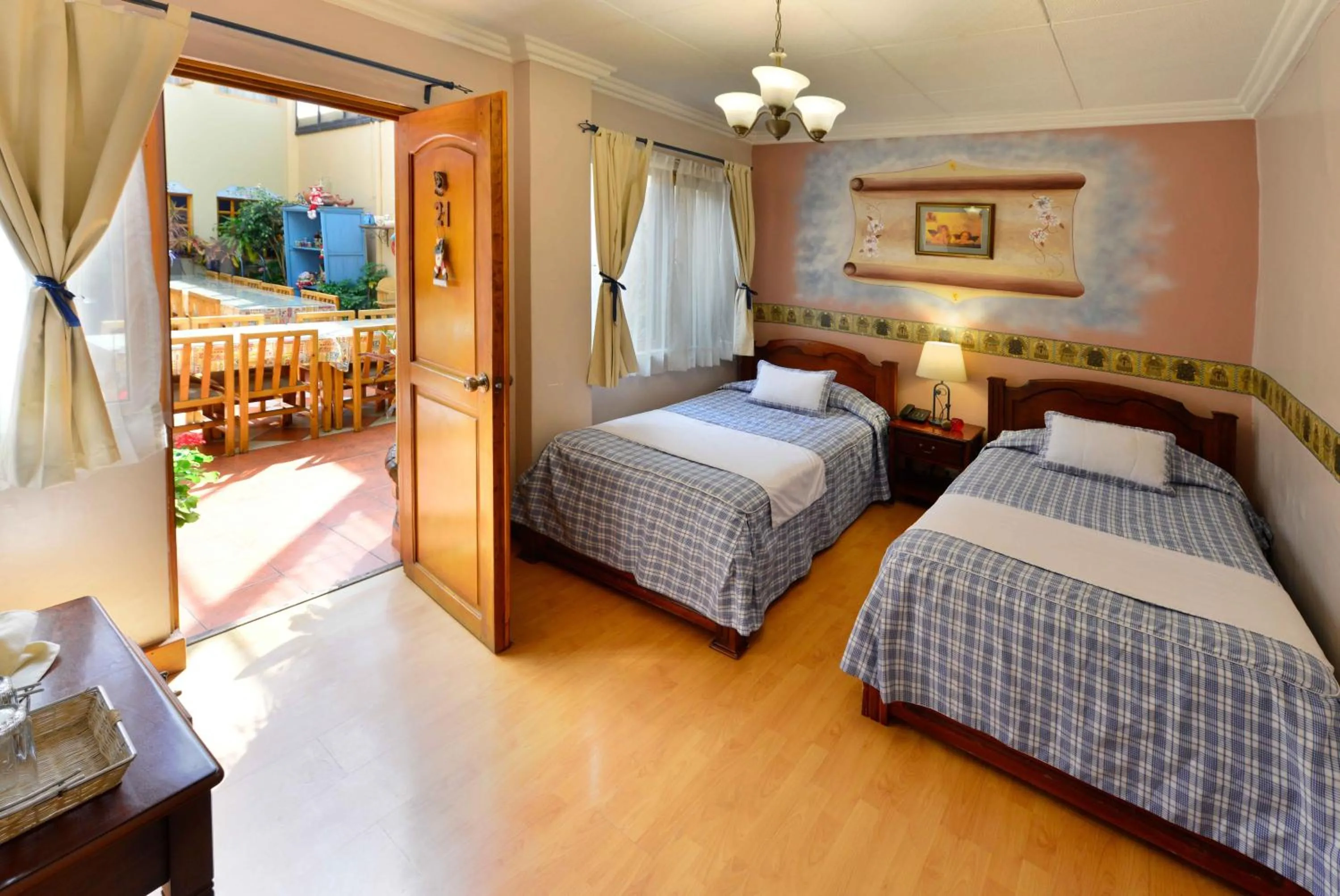 Decorative detail, Bed in Hotel Posada del Angel