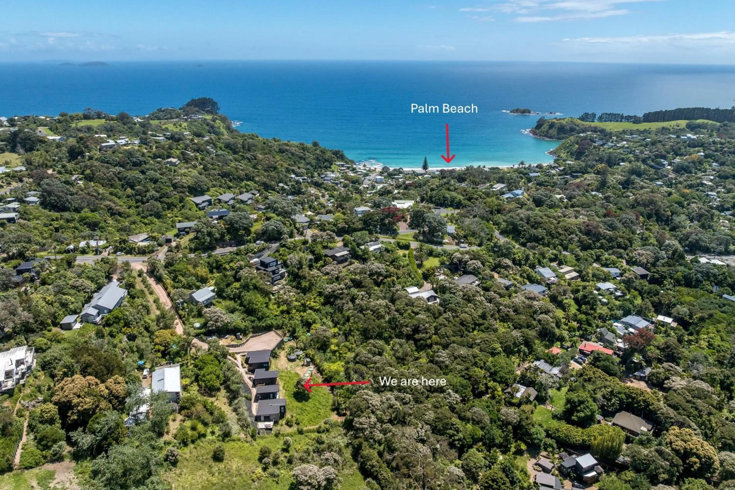 Location in Hidden Valley Waiheke