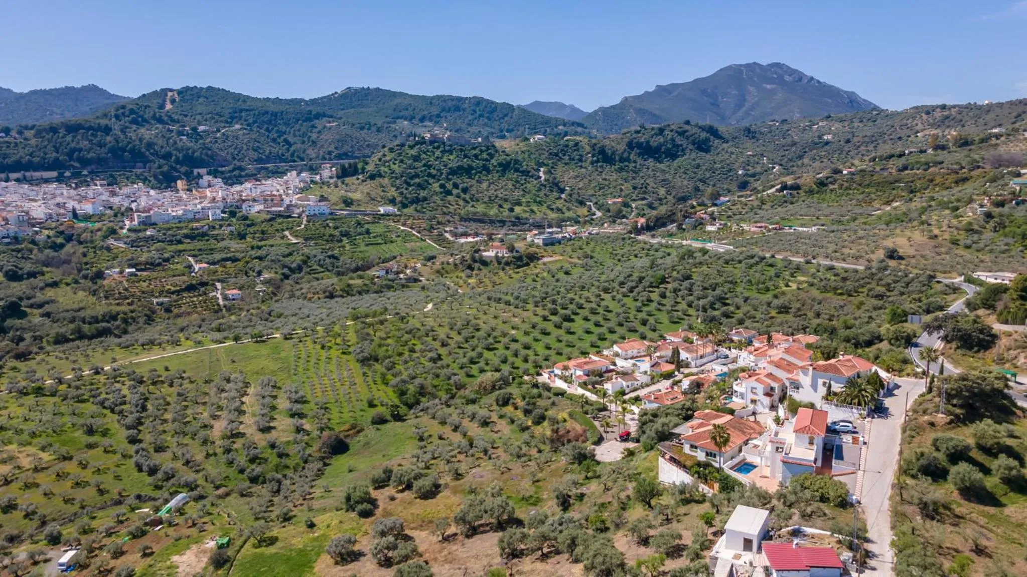 Bird's eye view in Monda Heights close to Marbella