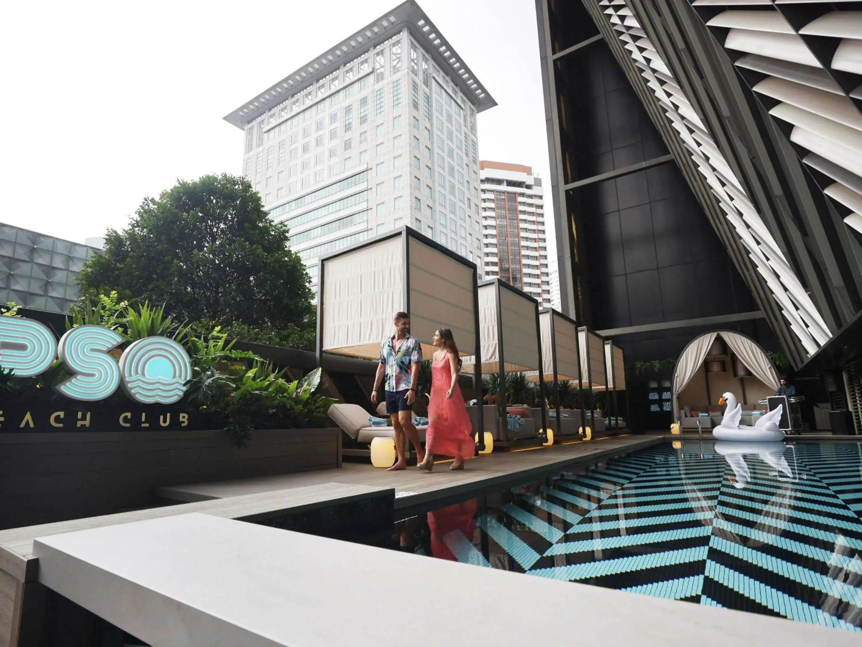 Pool view in Pullman Singapore Orchard Pool view in Pullman Singapore Orchard