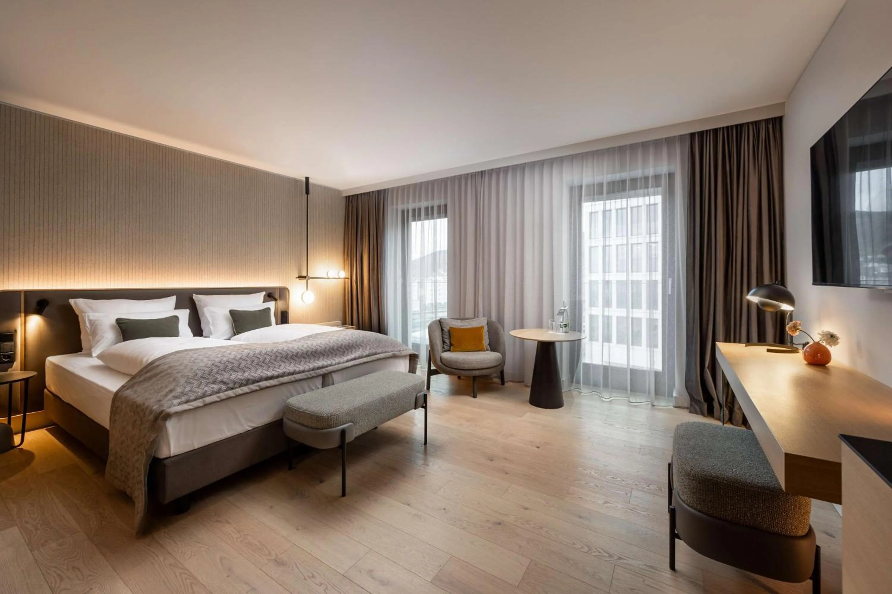 Bedroom, Bed in ATLANTIC Hotel Heidelberg