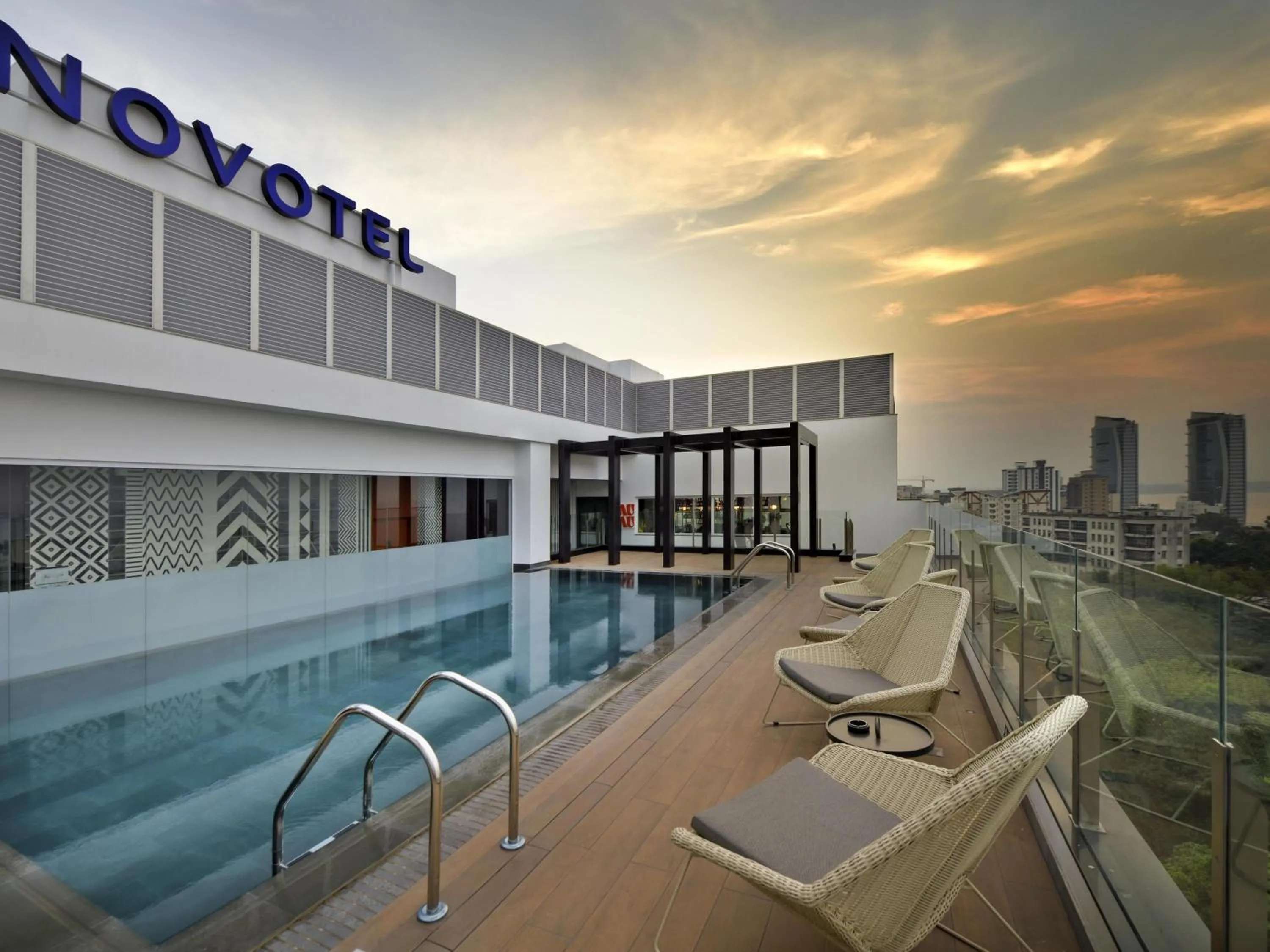 Pool view in Novotel Kinshasa La Gombe