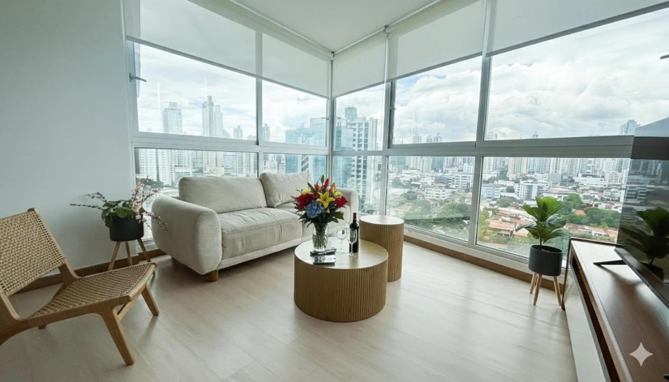 Living room in Boutique Apartments Panamá Coco del Mar