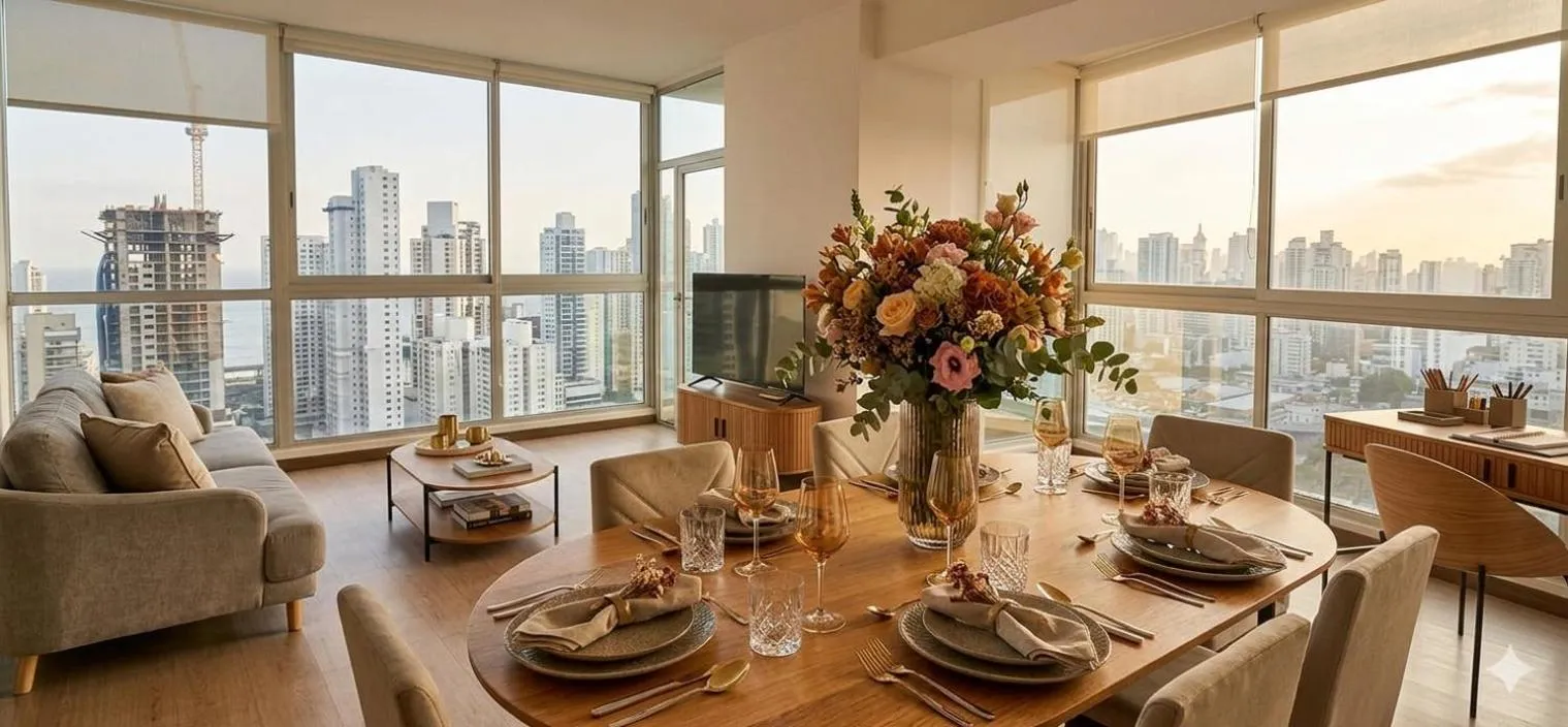 Living room in Boutique Apartments Panamá Coco del Mar