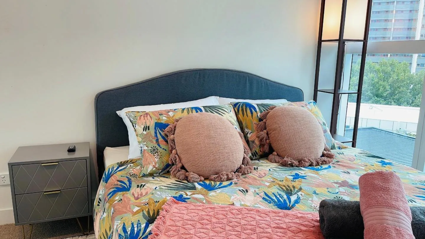 Bedroom, Bed in Sweet Home Apartment North Melbourne