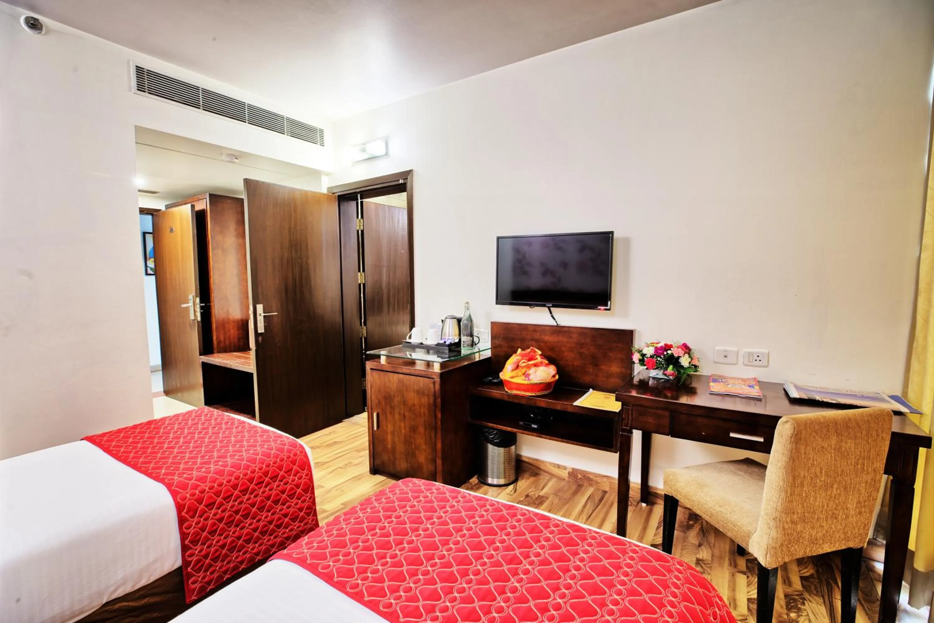 View (from property/room), Bed in Rosemallow Hotel New Delhi