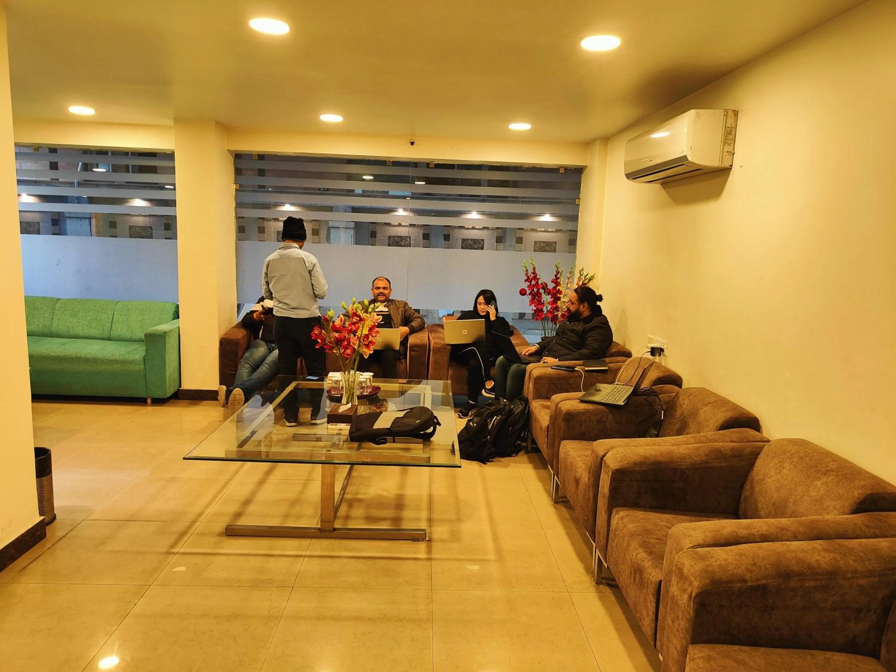 Seating area in Rosemallow Hotel New Delhi