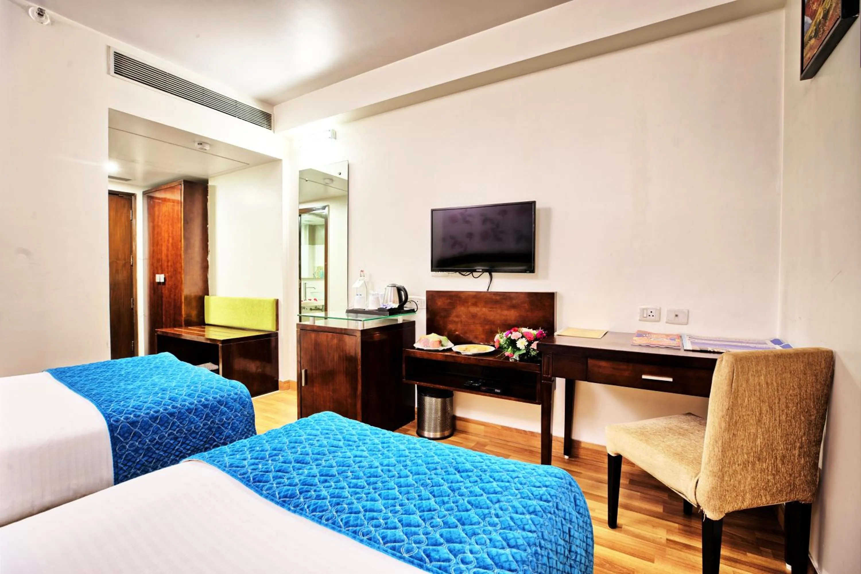 View (from property/room), Bed in Rosemallow Hotel New Delhi