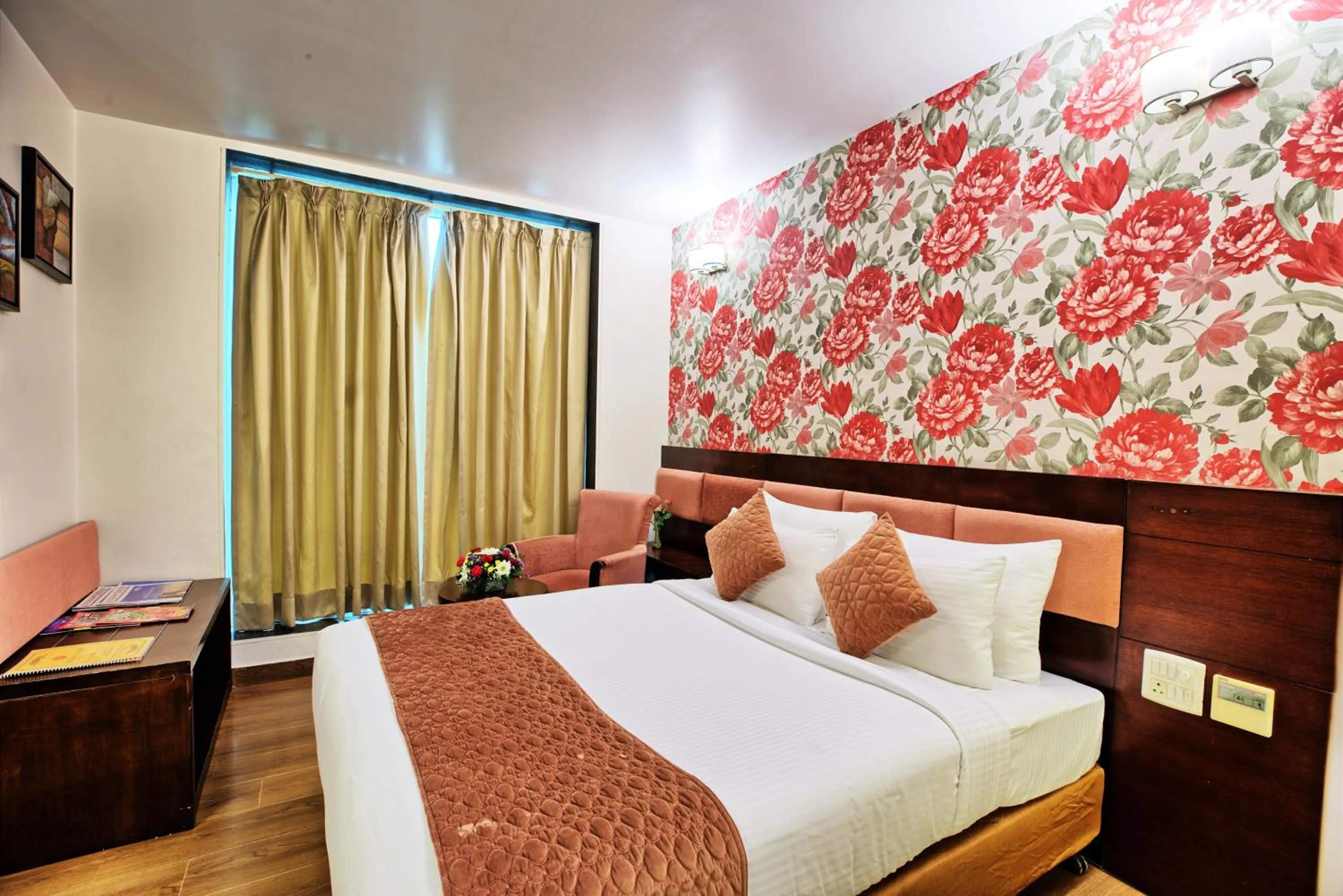 View (from property/room), Bed in Rosemallow Hotel New Delhi