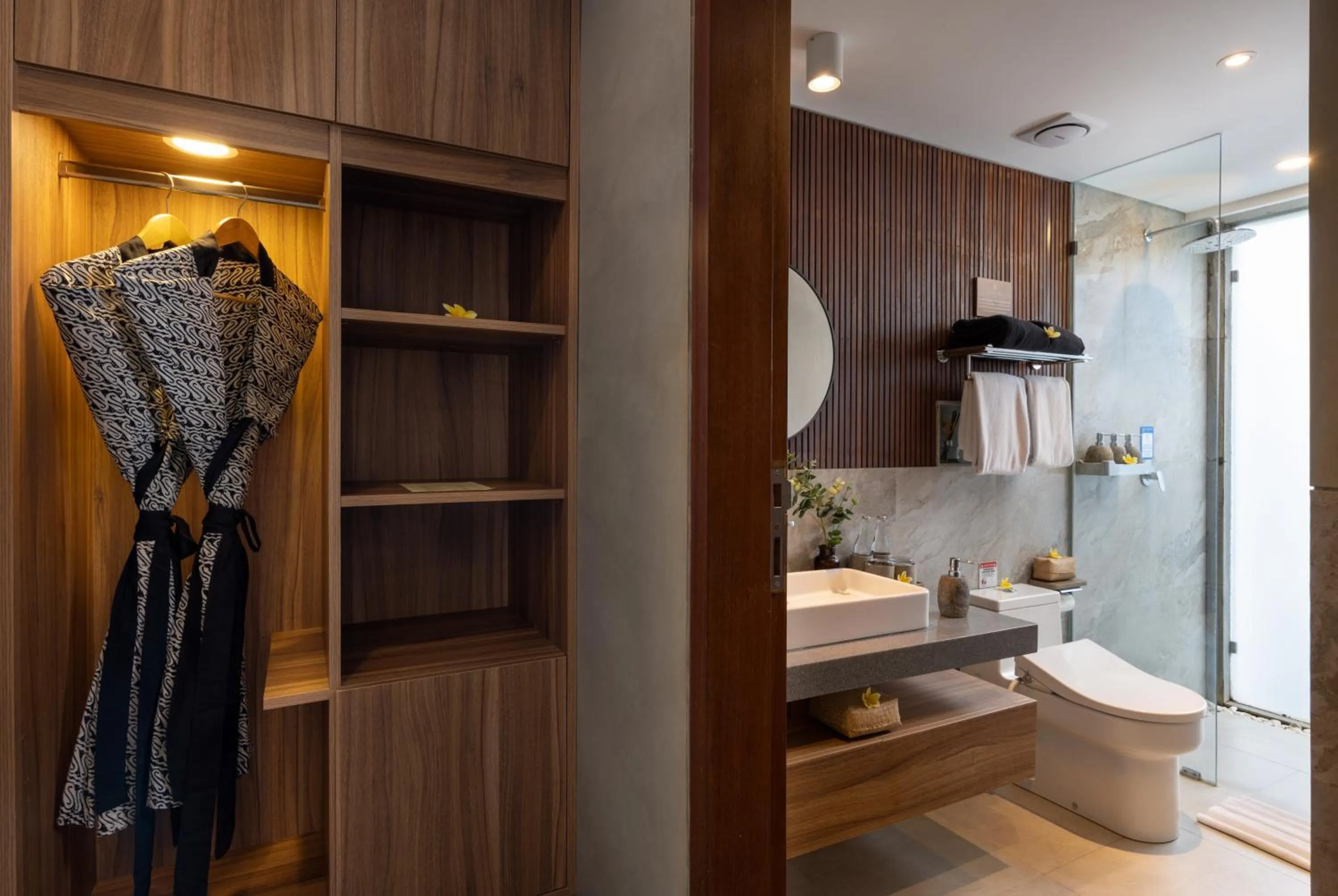 Shower in Kanhara Villas Ubud by GenuineHost