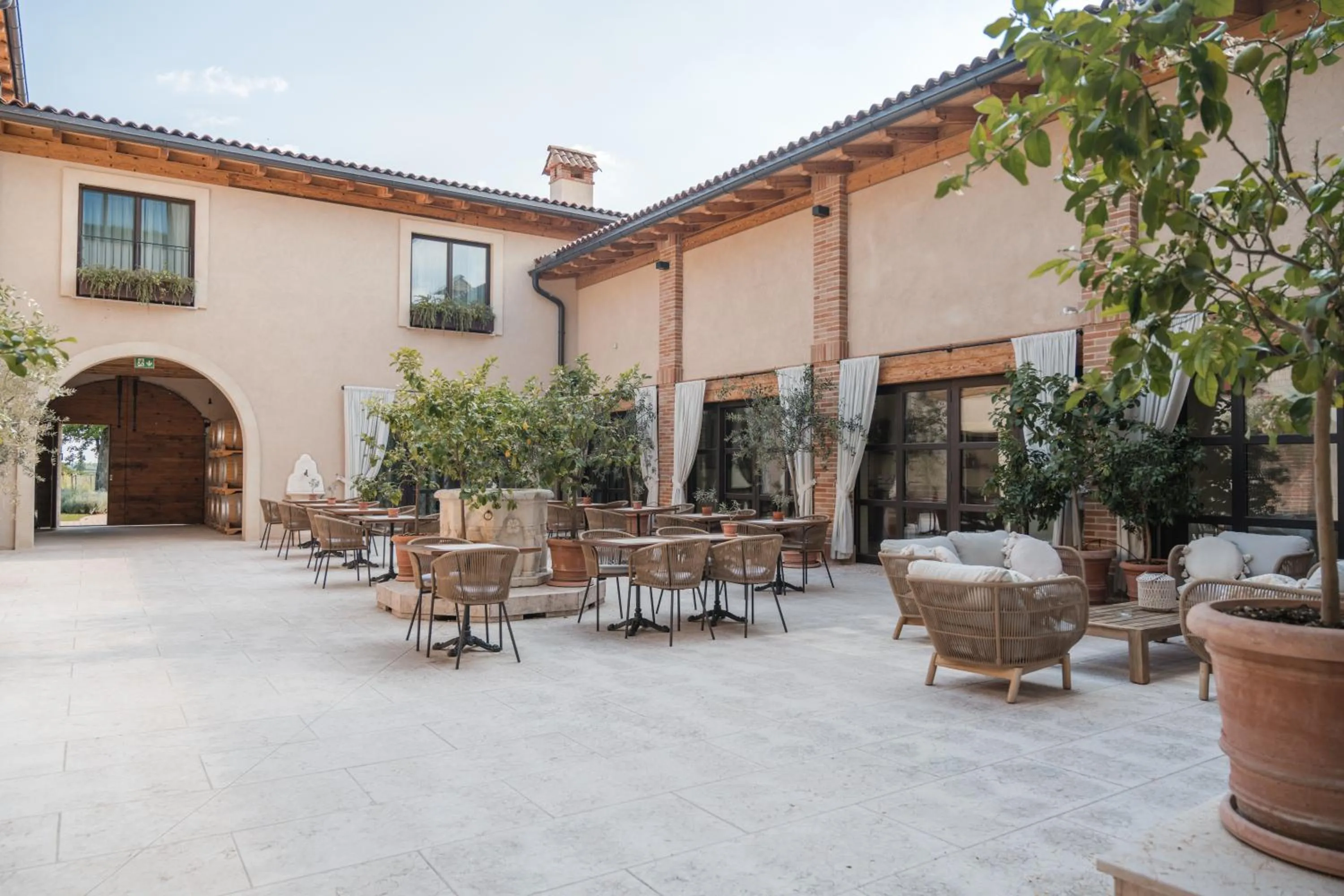 Inner courtyard view in Conti Thun Wine Resort