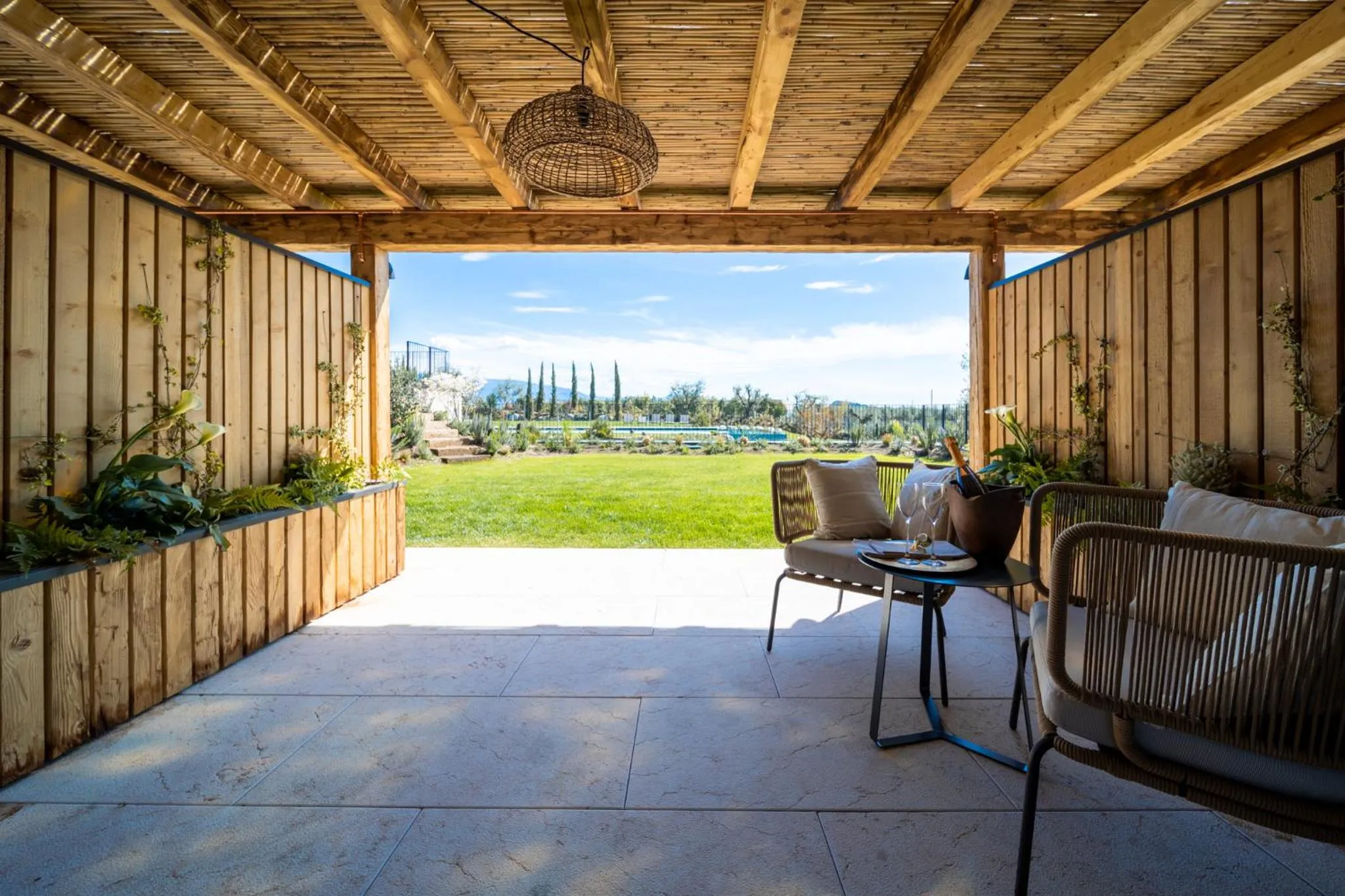 Garden view in Conti Thun Wine Resort