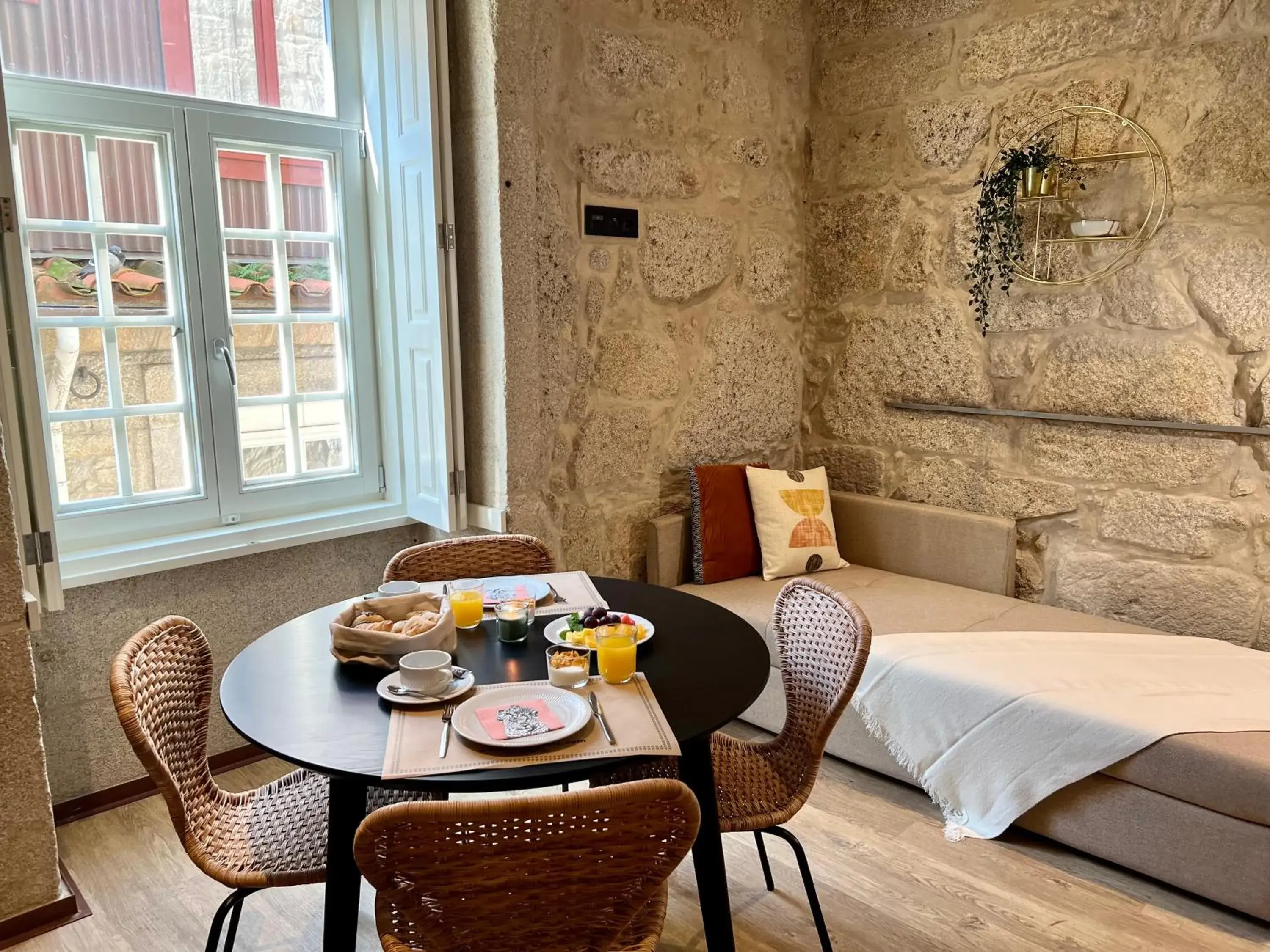 Living room, Bed in Oca Ribeira do Porto AT Living room, Bed in Oca Ribeira do Porto AT