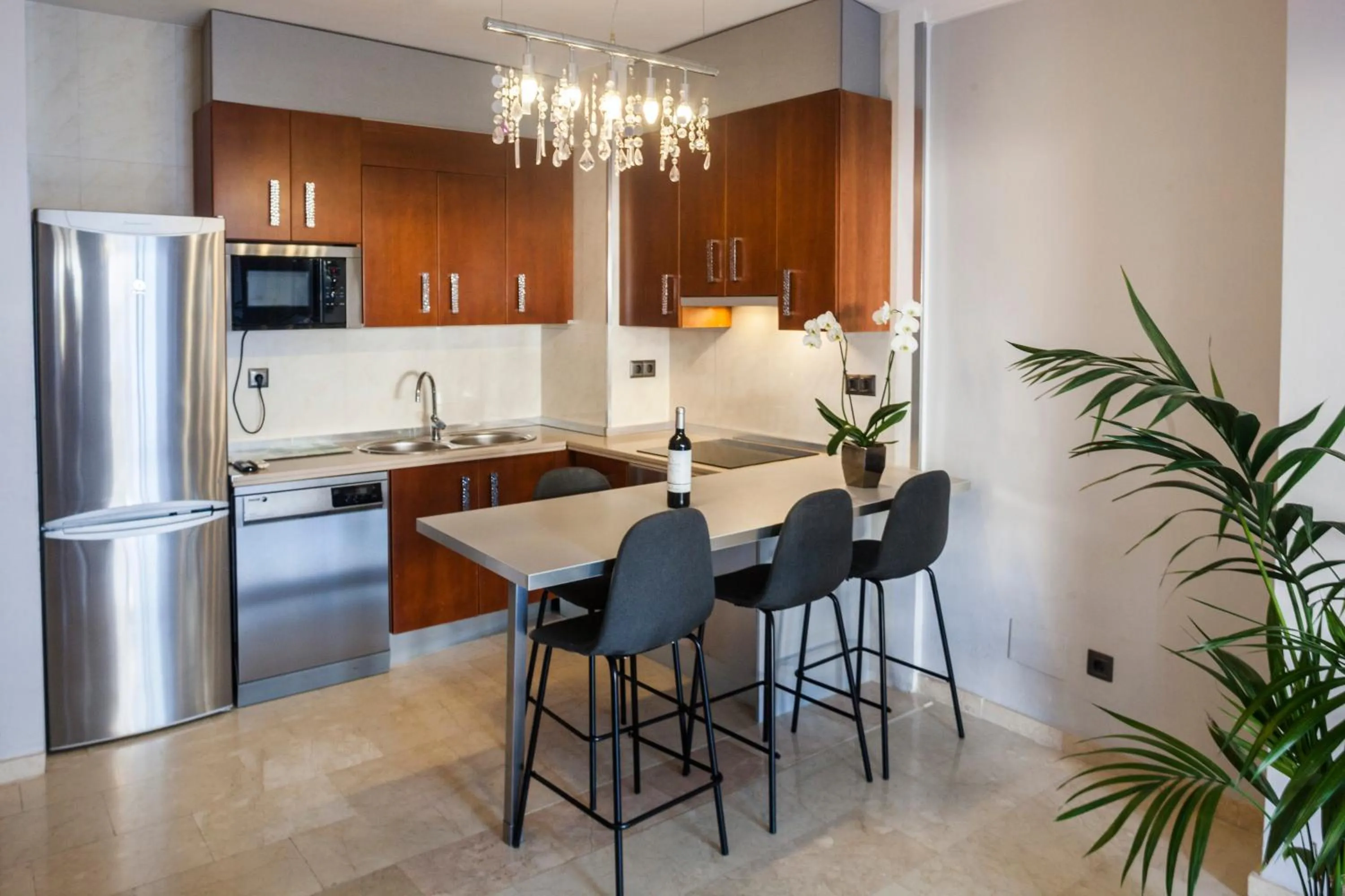 Kitchen or kitchenette in Apartamentos Abril