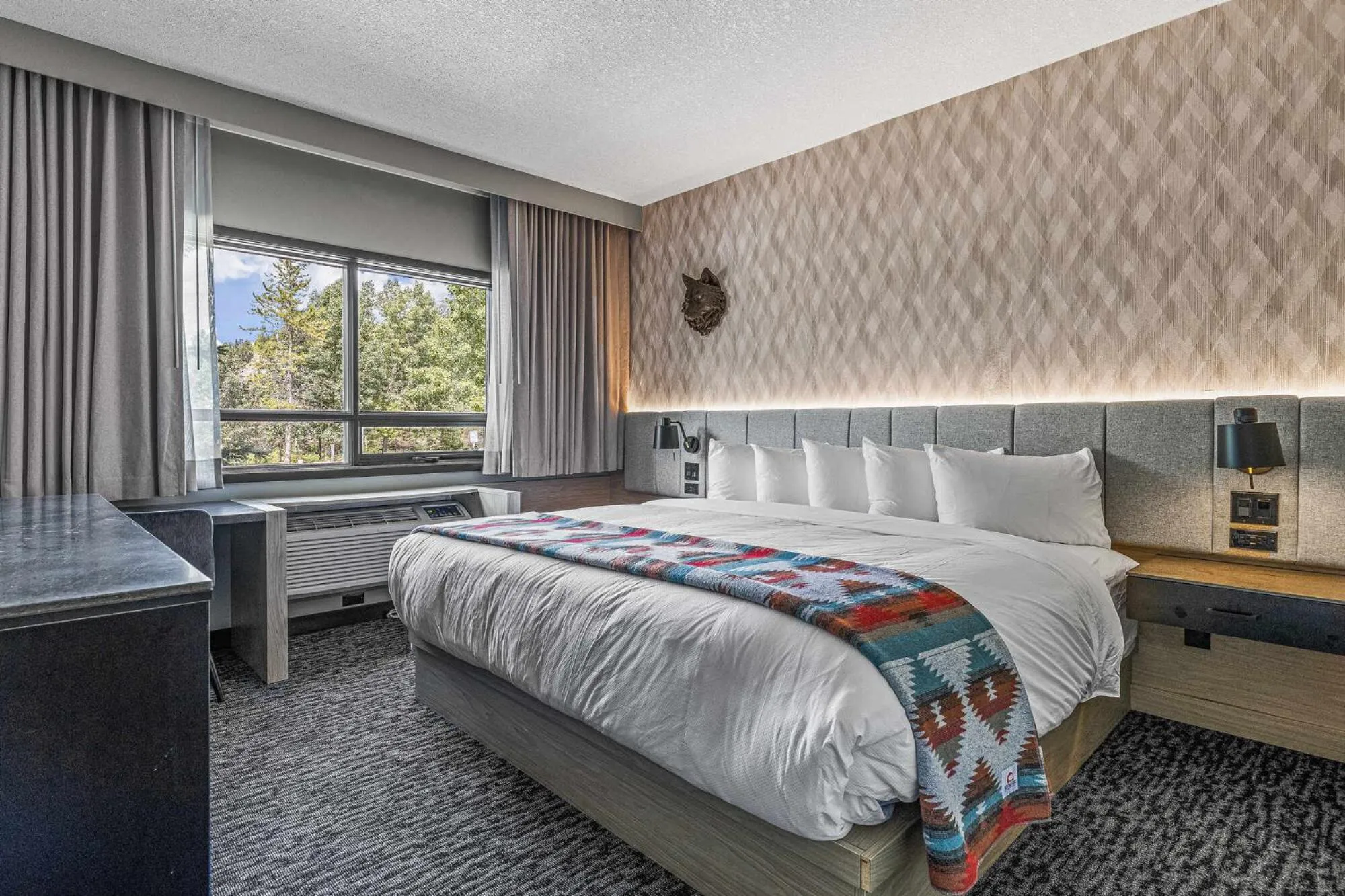 Bed in Everwild Canmore Hotel