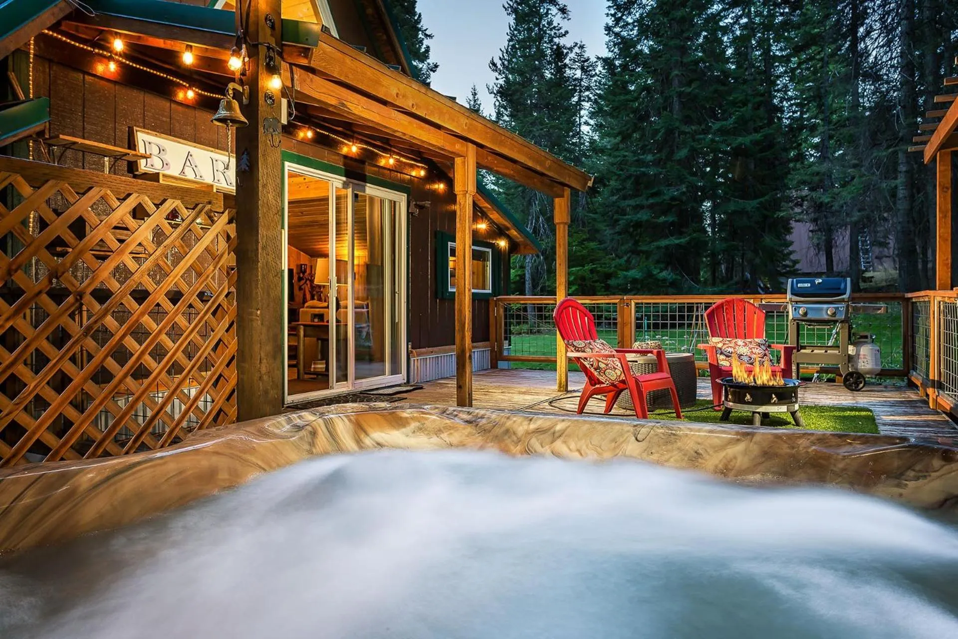 Hot Tub in Camp David by NW Comfy Cabins