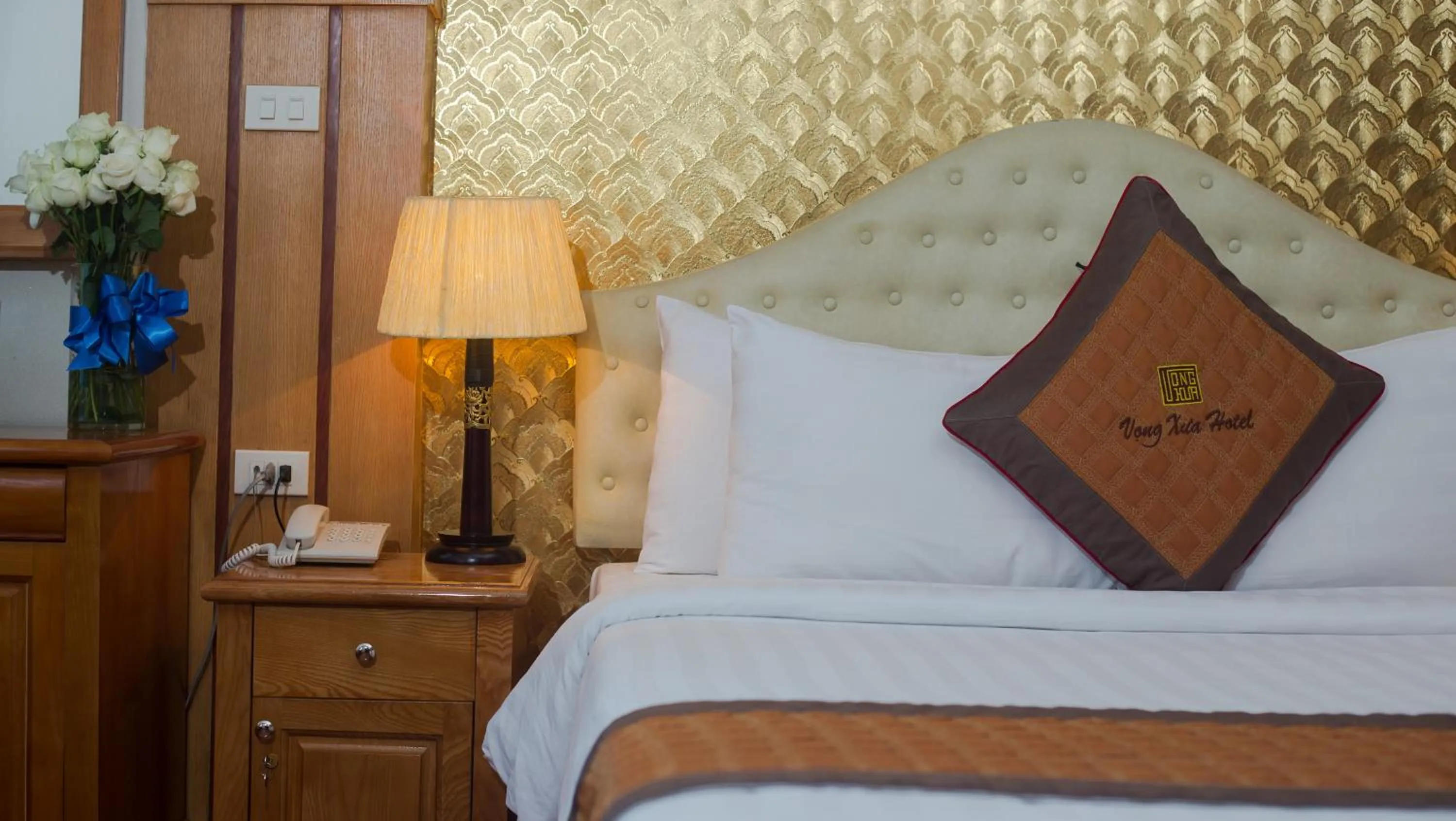 Bed in Vong Xua Boutique Hotel